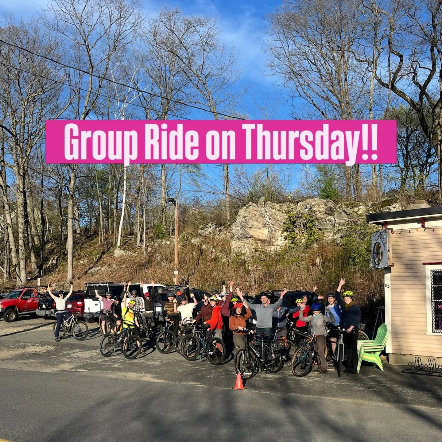 Hi y&rsquo;all, 

We&rsquo;ll be riding again this Thursday evening! This week we&rsquo;ll be heading up to Leyden Glen via Gill and Bernardston. Be prepared for a 23-mile ride with some steep climbs, gravel roads, and a few chunky unmaintained fores