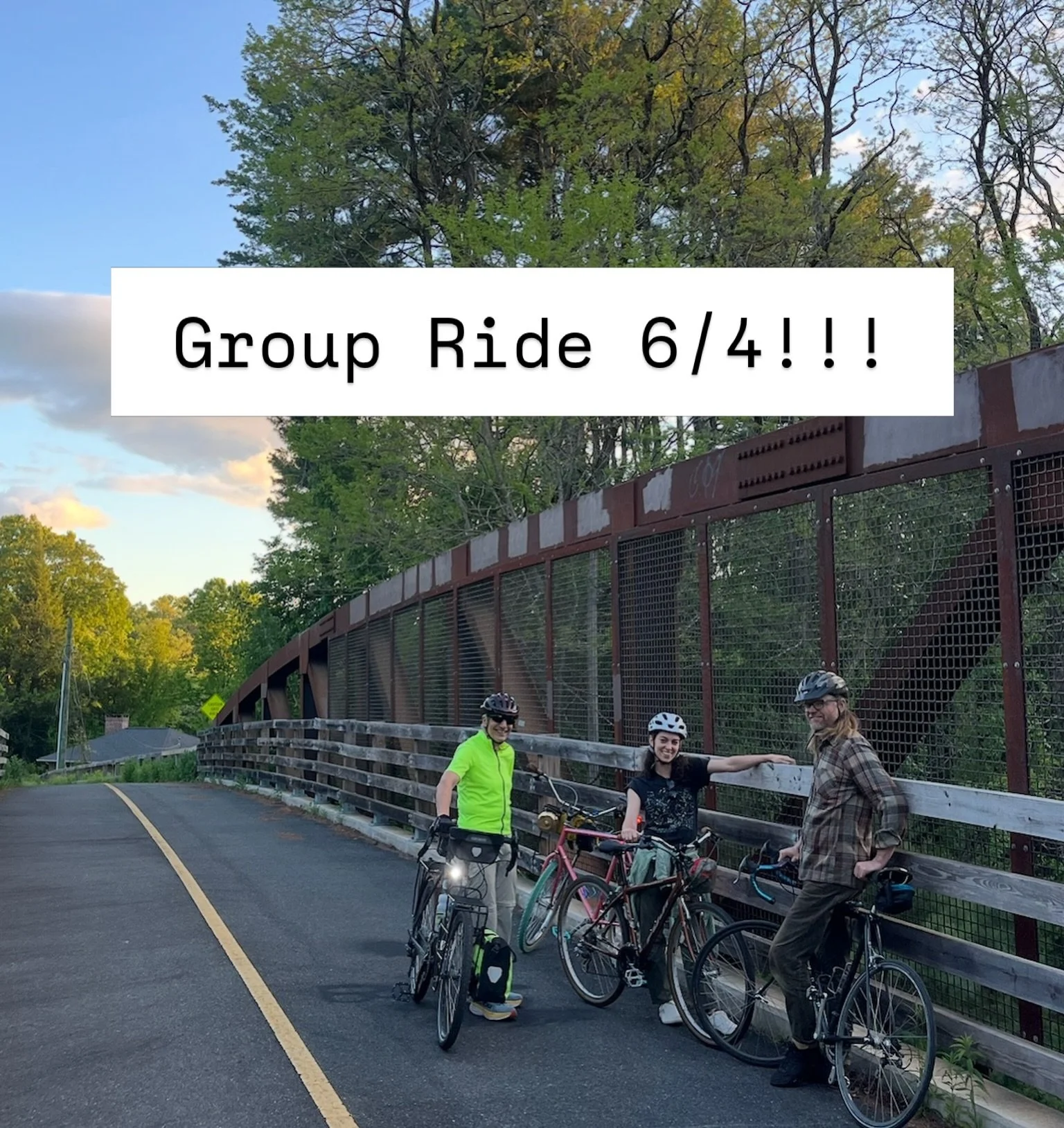 Well folks, we&rsquo;ve got some precipitation in the forecast for the coming week but it looks like Thursday will be hot and sunny. Perfect for an evening of bike riding!

This week&rsquo;s gravel grind is an interesting route that&rsquo;ll go throu