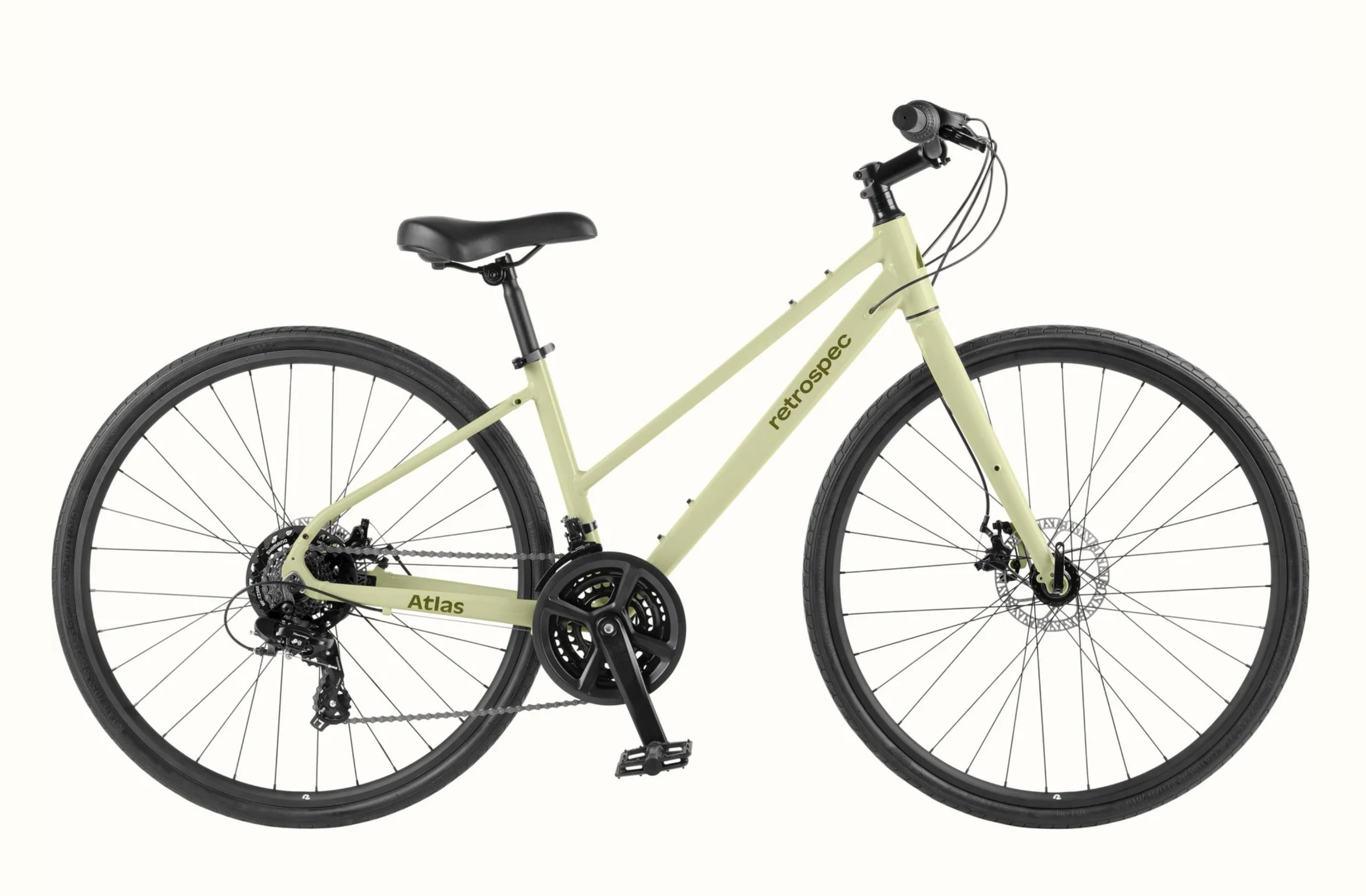 Atlas Fitness Hybrid Bike - Step Through 21 Speed - Spring Green  (Ma Sales Tax Inc.)
