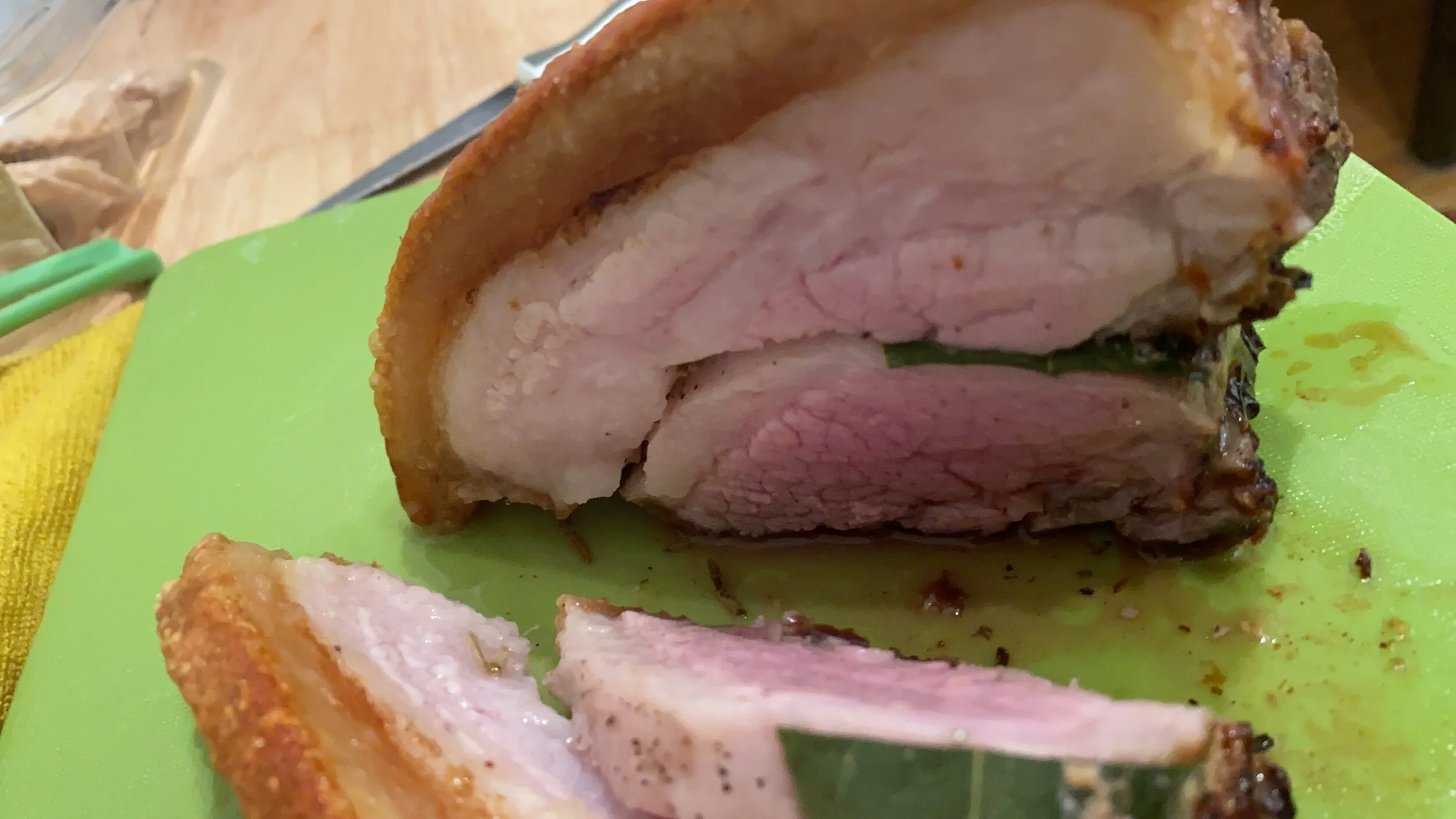 Just the tiniest bit of pink on the inside ;)