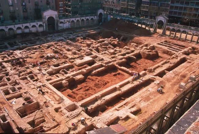 The ruins under the marketplace.