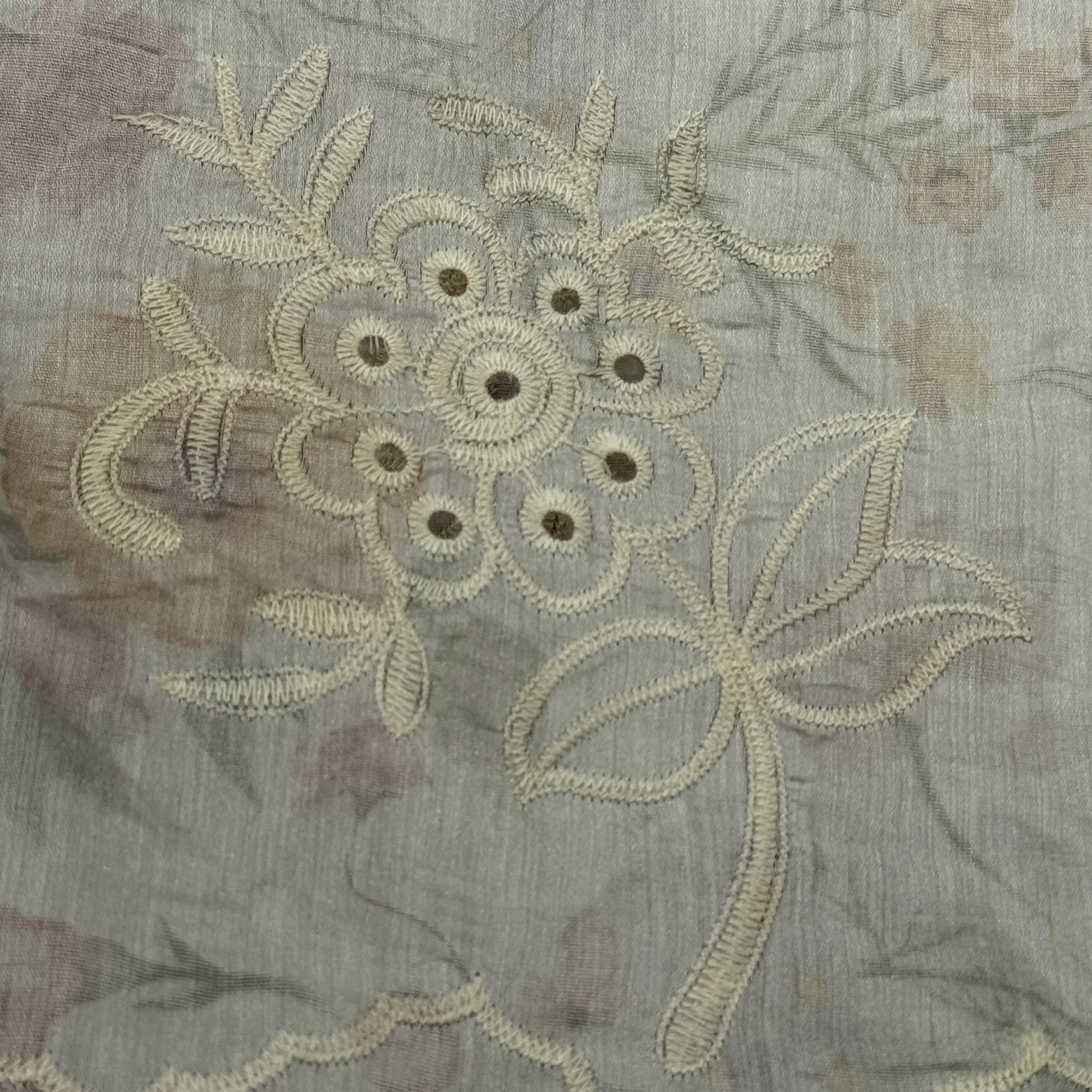 Bamboo Nylon Embroidery with Digital Print - Design Code : 4