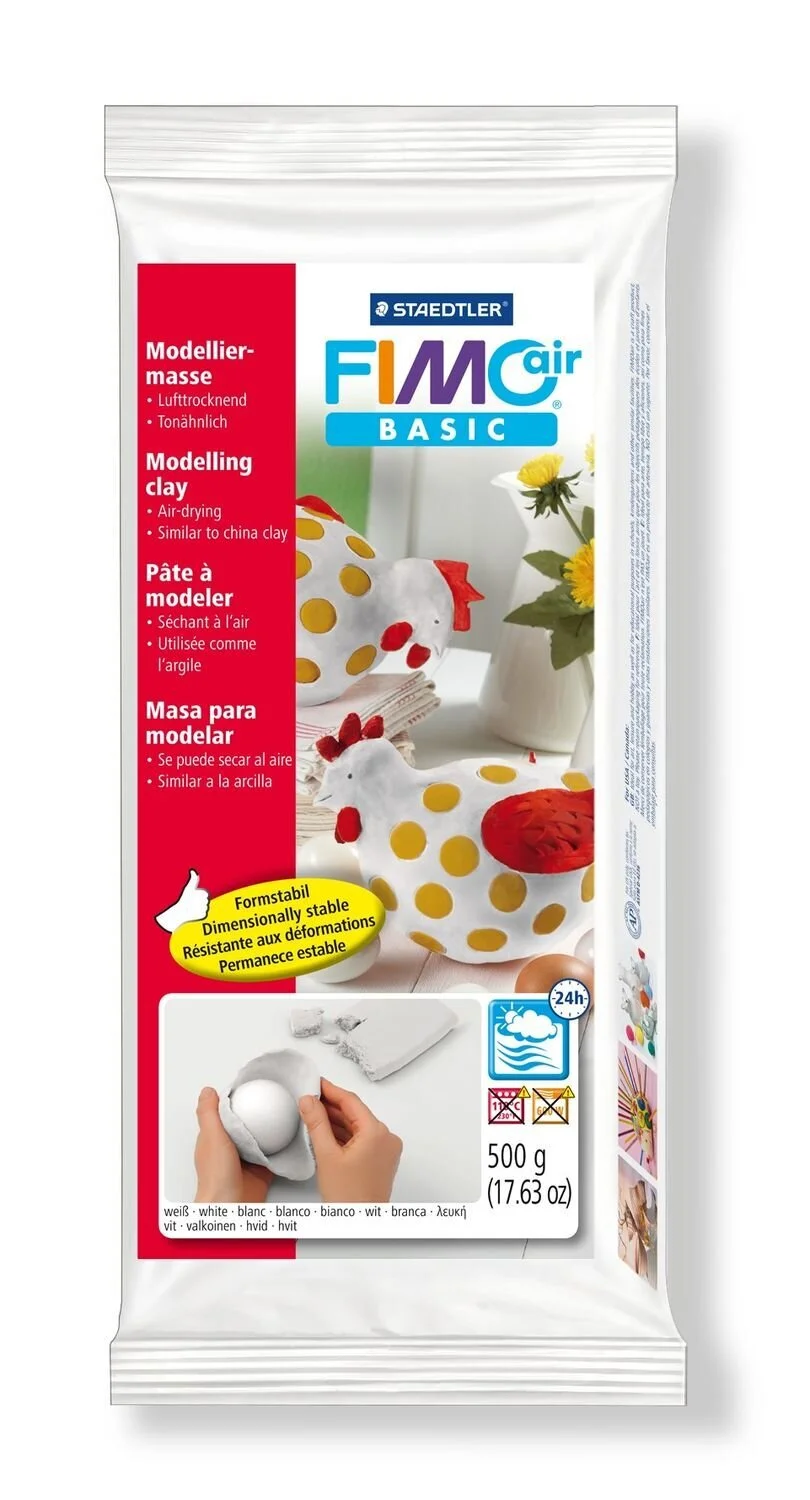 STAEDTLER Fimo Air Light Pasta Modellare - Extra Leggera, Asciuga All'Aria, Bianca 350g - Foto 9