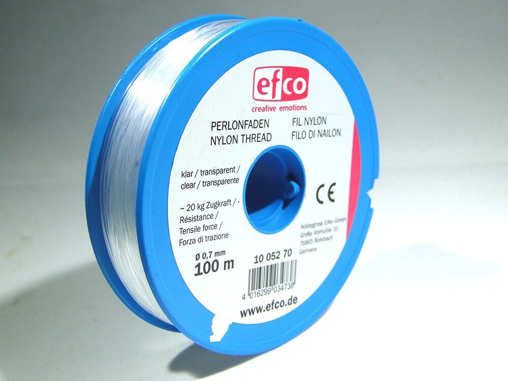 Efco Polyamide Thread Tensile Force 20Kg .7mm 100M Clear Sewing Craft Jewellery 