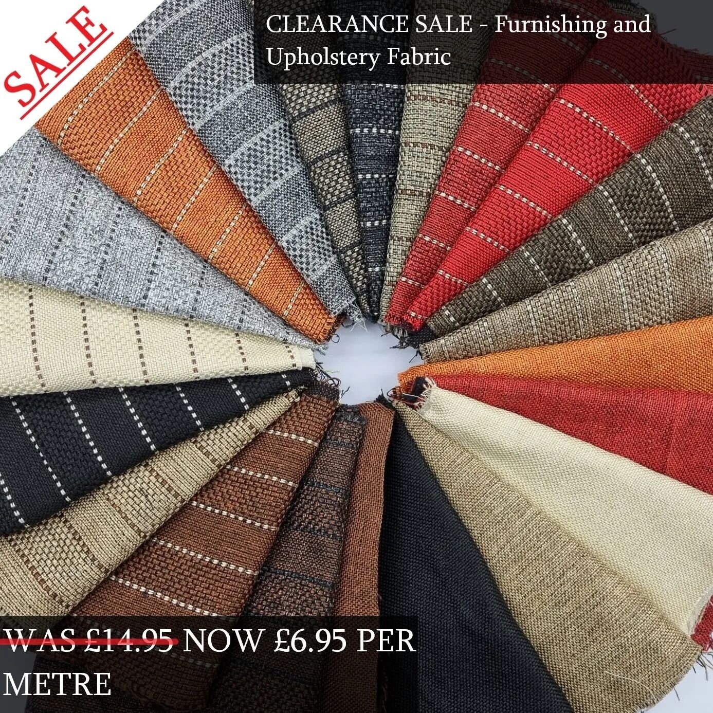 ULTIMATE CRAFT CLEARANCE SALE!

Furnishing and Upholstery Fabrics ON SALE

WAS &pound;14.95 NOW &pound;6.95 PER METRE

SHOP NOW AT
ultimatecraft.co.uk
.
.
.
.
.
.
.
.
.
.
#furnishingfabrics #upholstery #curtainfabric #homefurnishings #upholsteryshop 