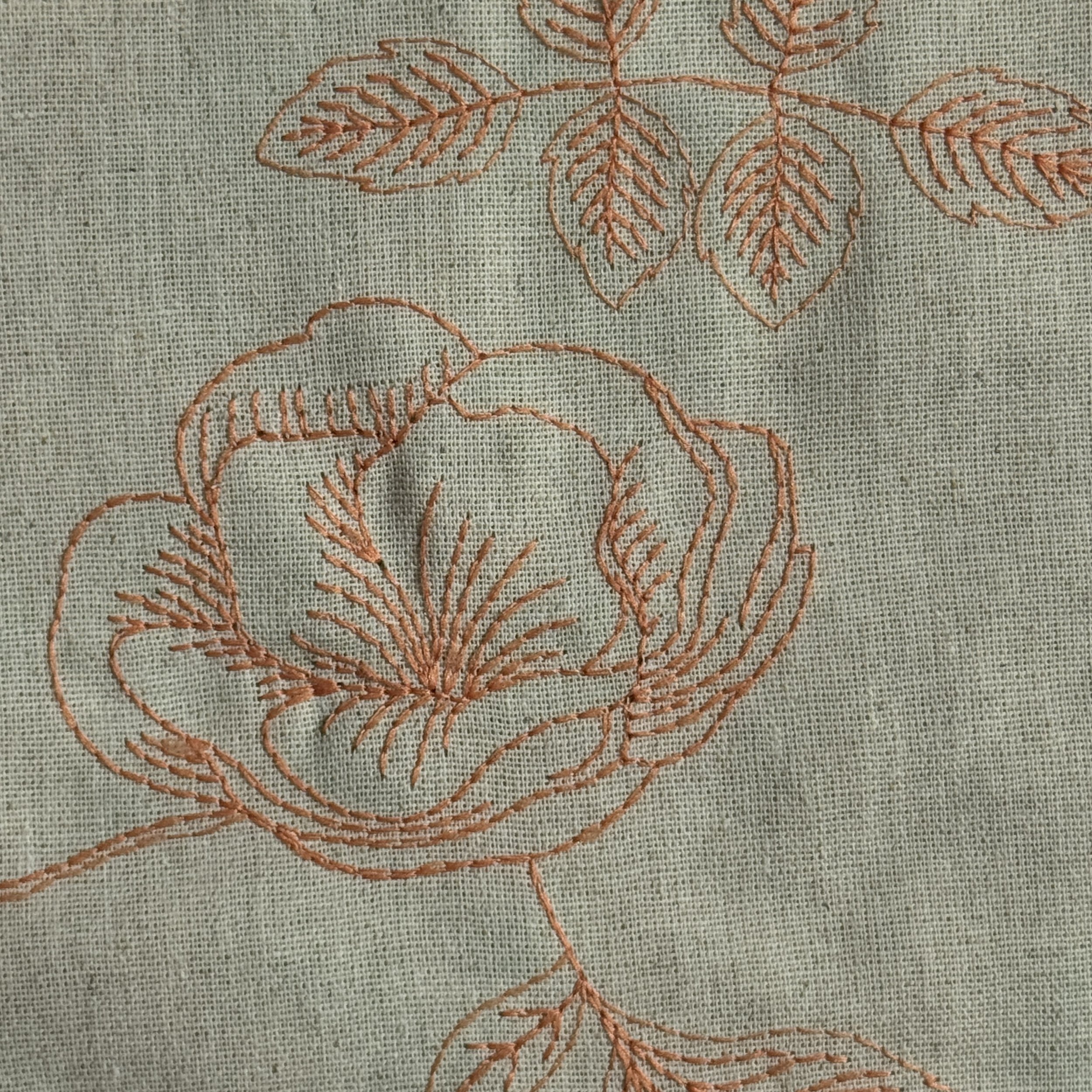 Two Tone Linen Embroidery - Design 1 - Colour 2