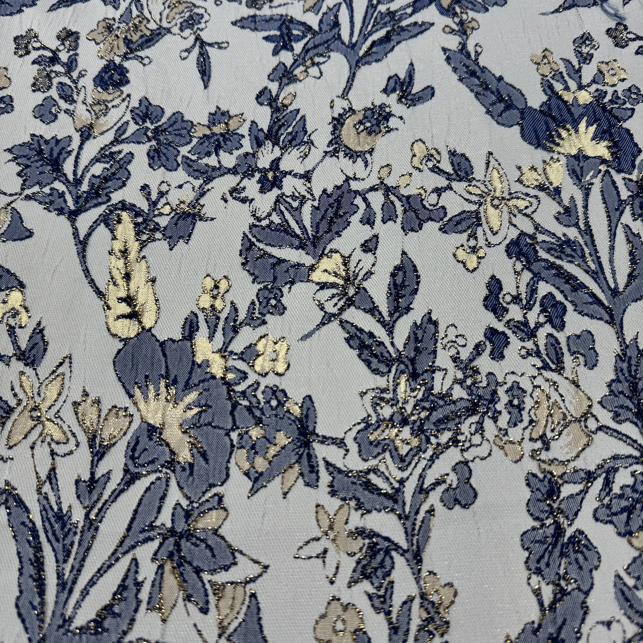 Bamboo Viscose Brocade - Dark Sapphire
