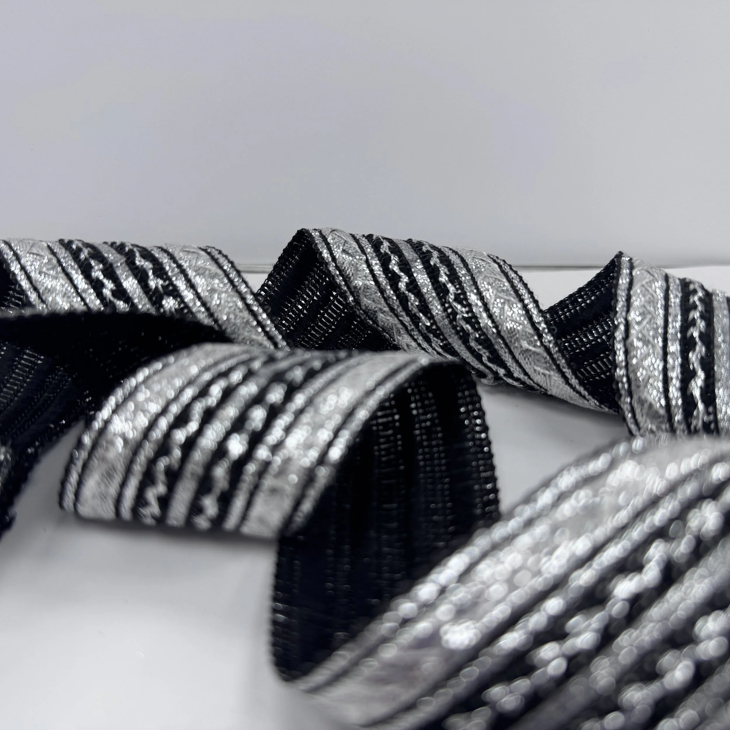 Timeless Border Lace - Black Silver