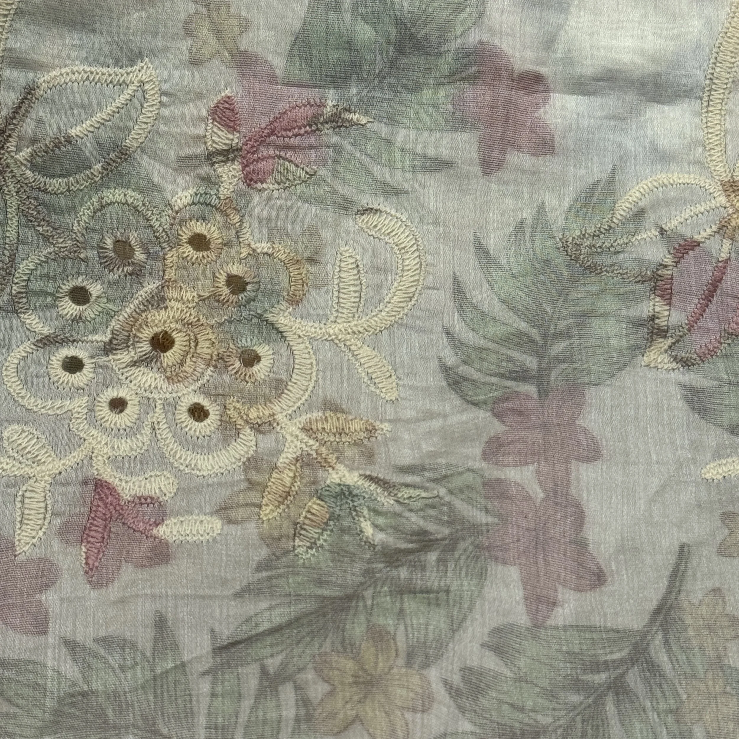 Bamboo Nylon Embroidery with Digital Print - Design Code : 2