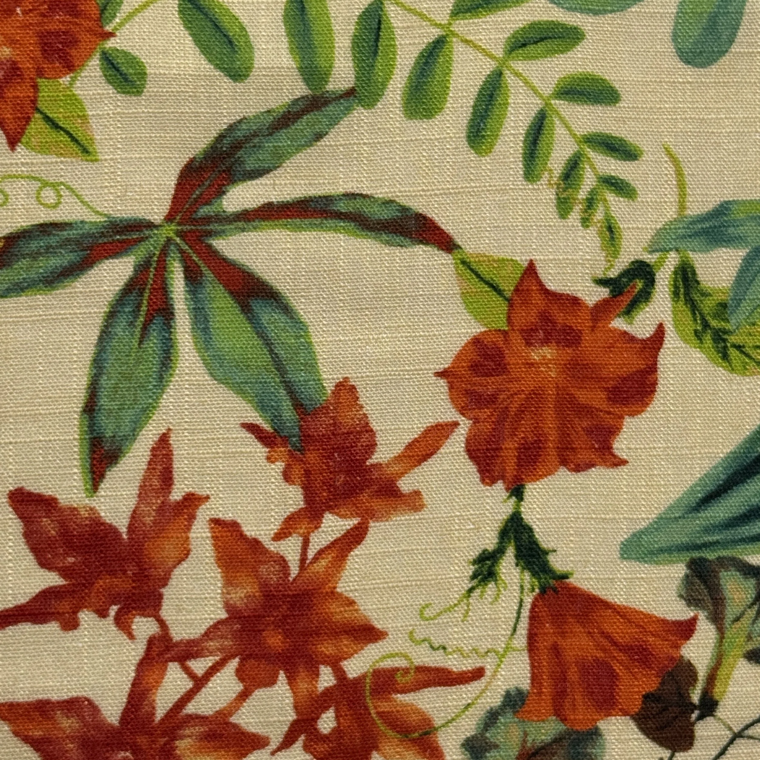 Linen Viscose Slub Digital - Vintage Meadow