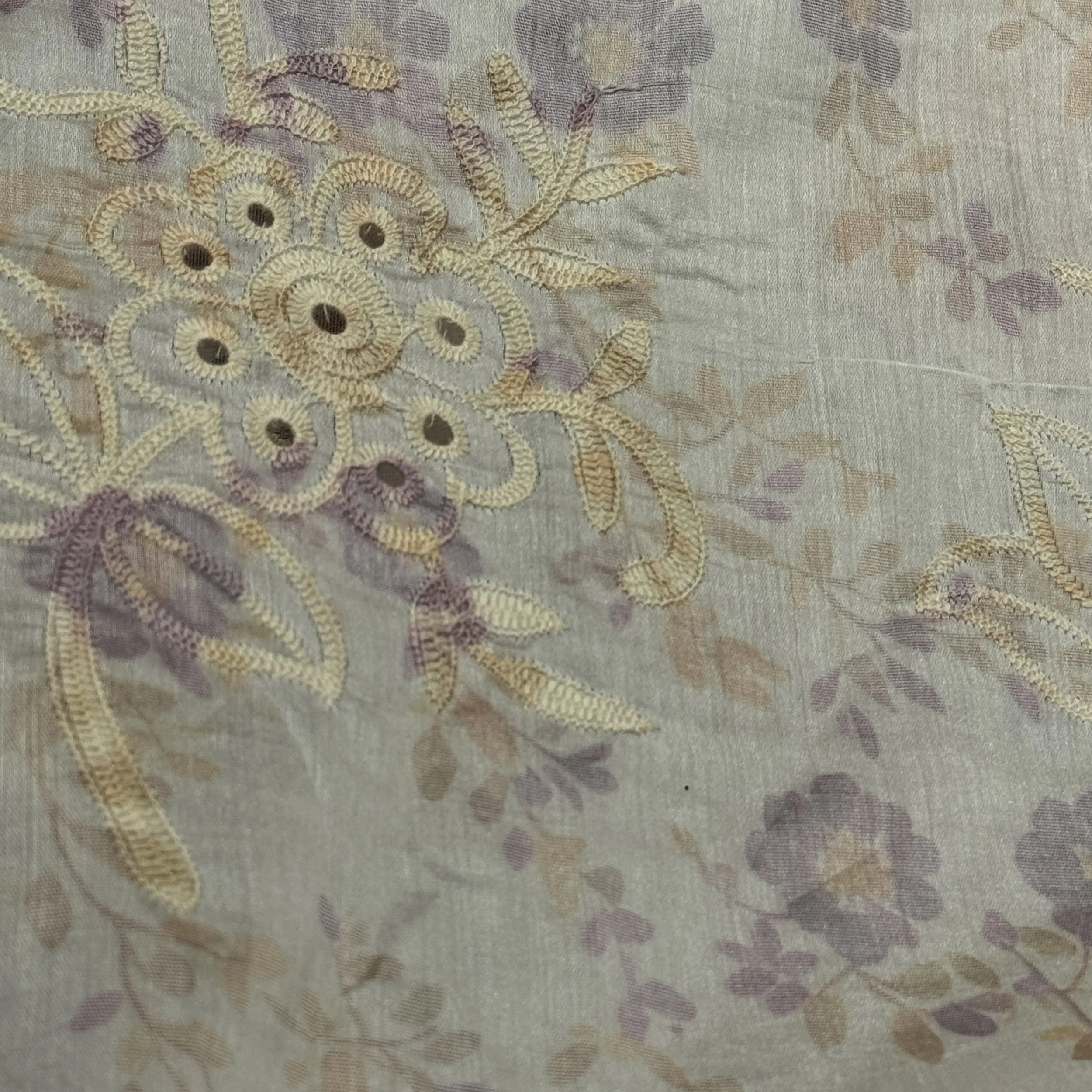 Bamboo Nylon Embroidery with Digital Print - Design Code : 5