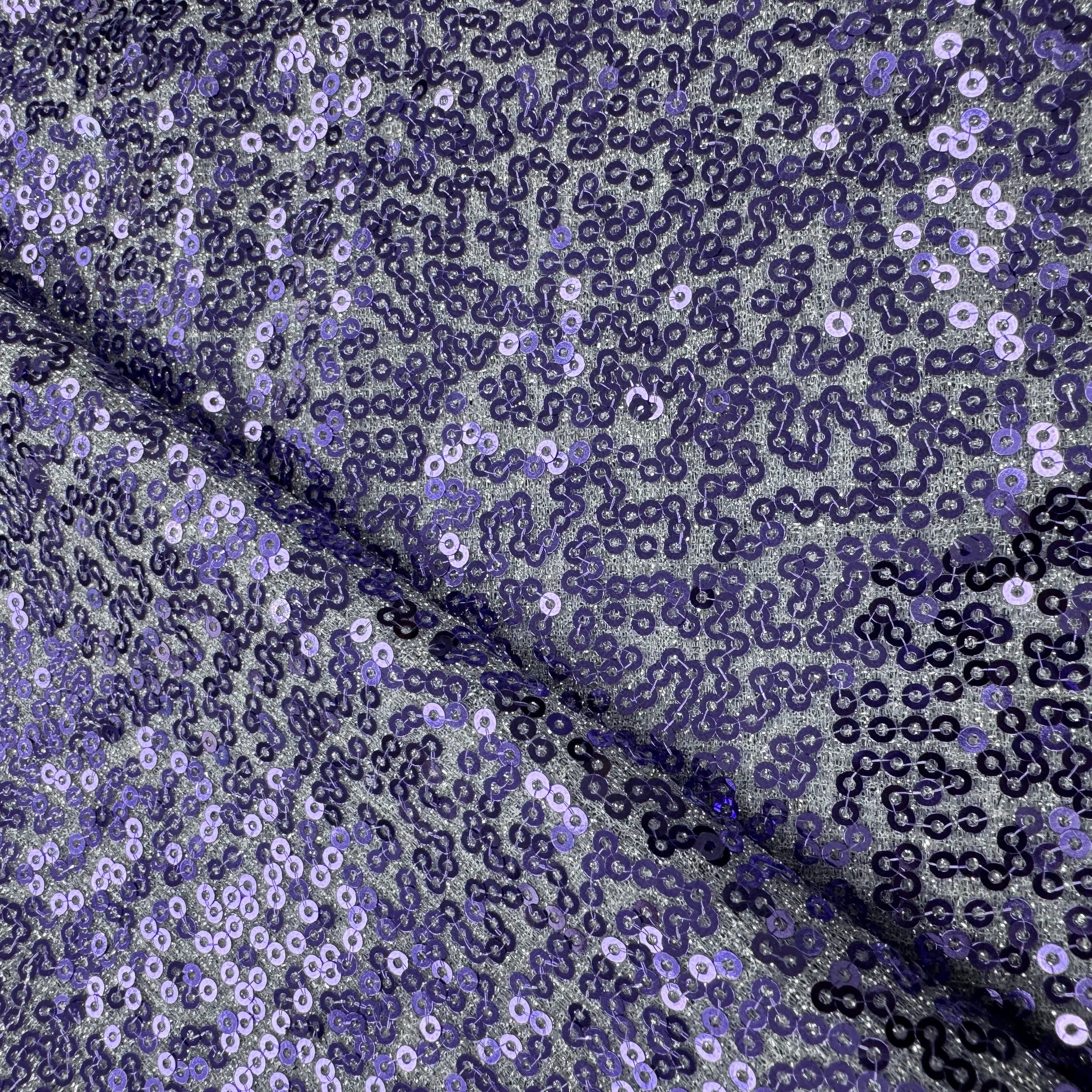 Nylon Spandex Spangle - Lavender/Silver