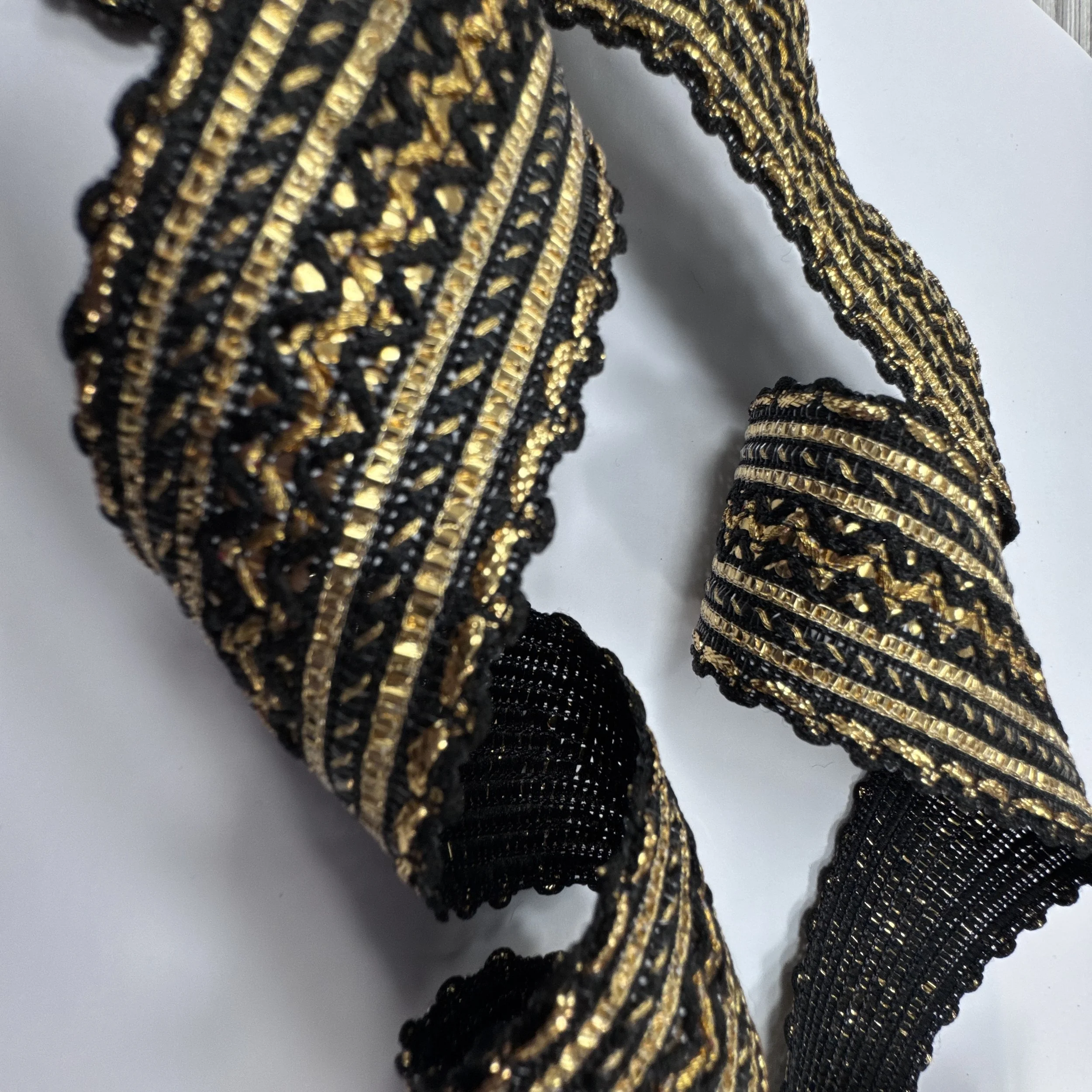 Ornamental Luxury Lace - Golden Black