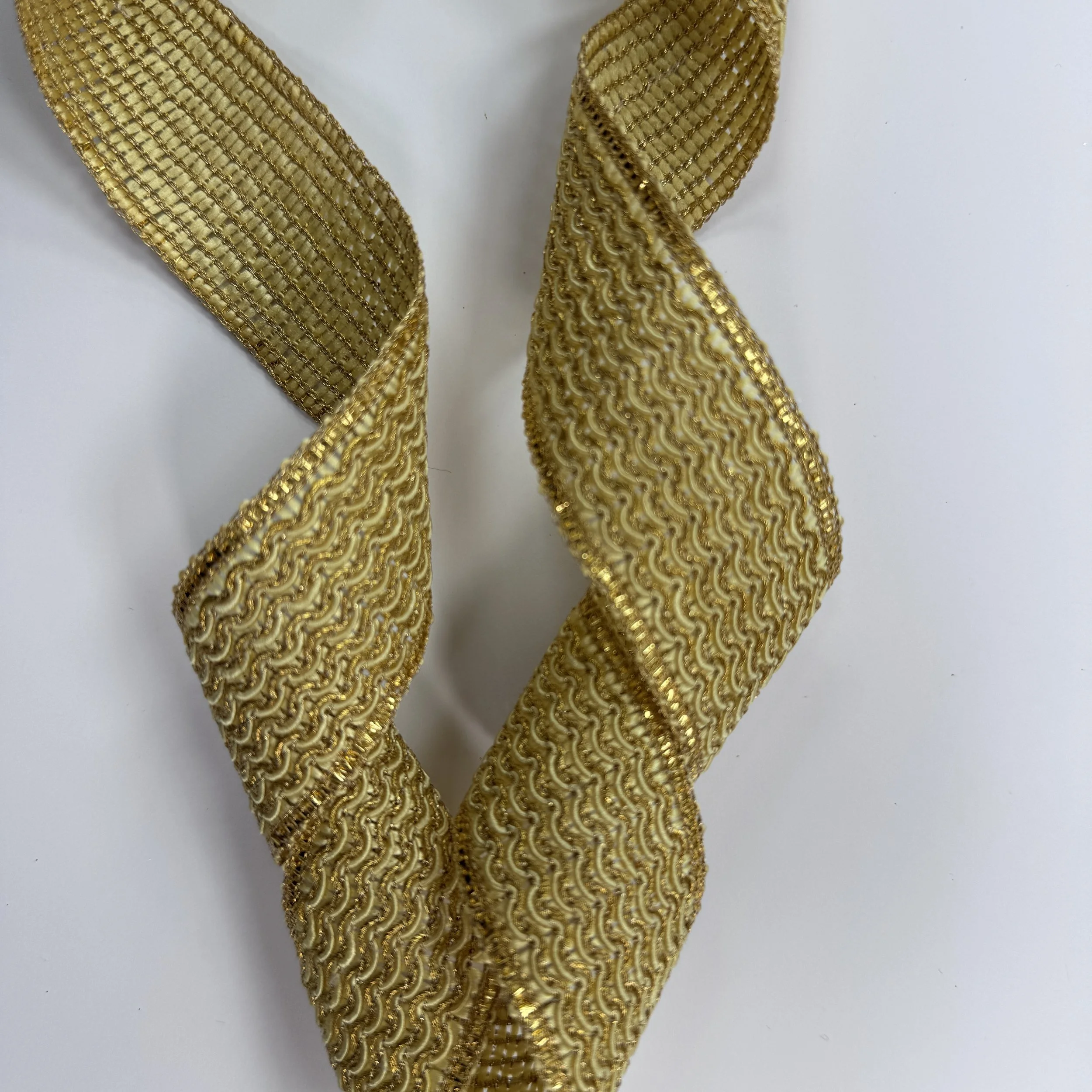 Luxury Finish Lace - Soft Metallic Gold - Lace Roll  (18 Mtr.)