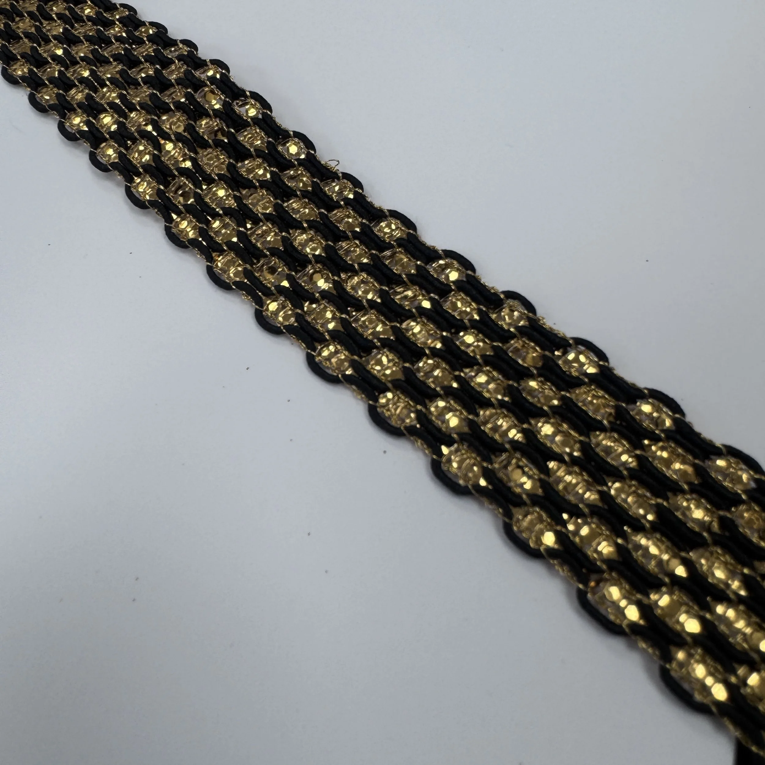 Opal Sequin Lace - Black Golden