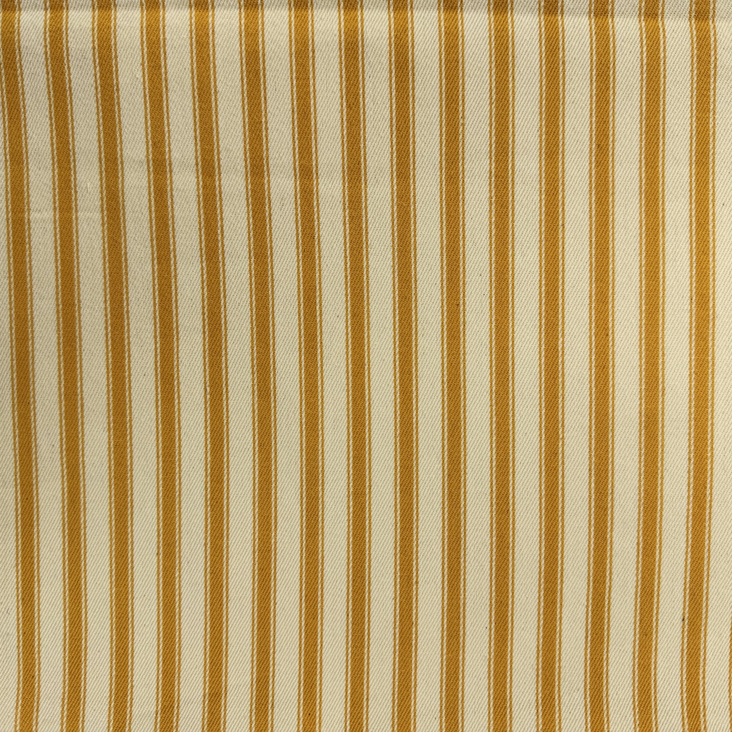 Canvas Ticking Stripes - Amber Yellow
