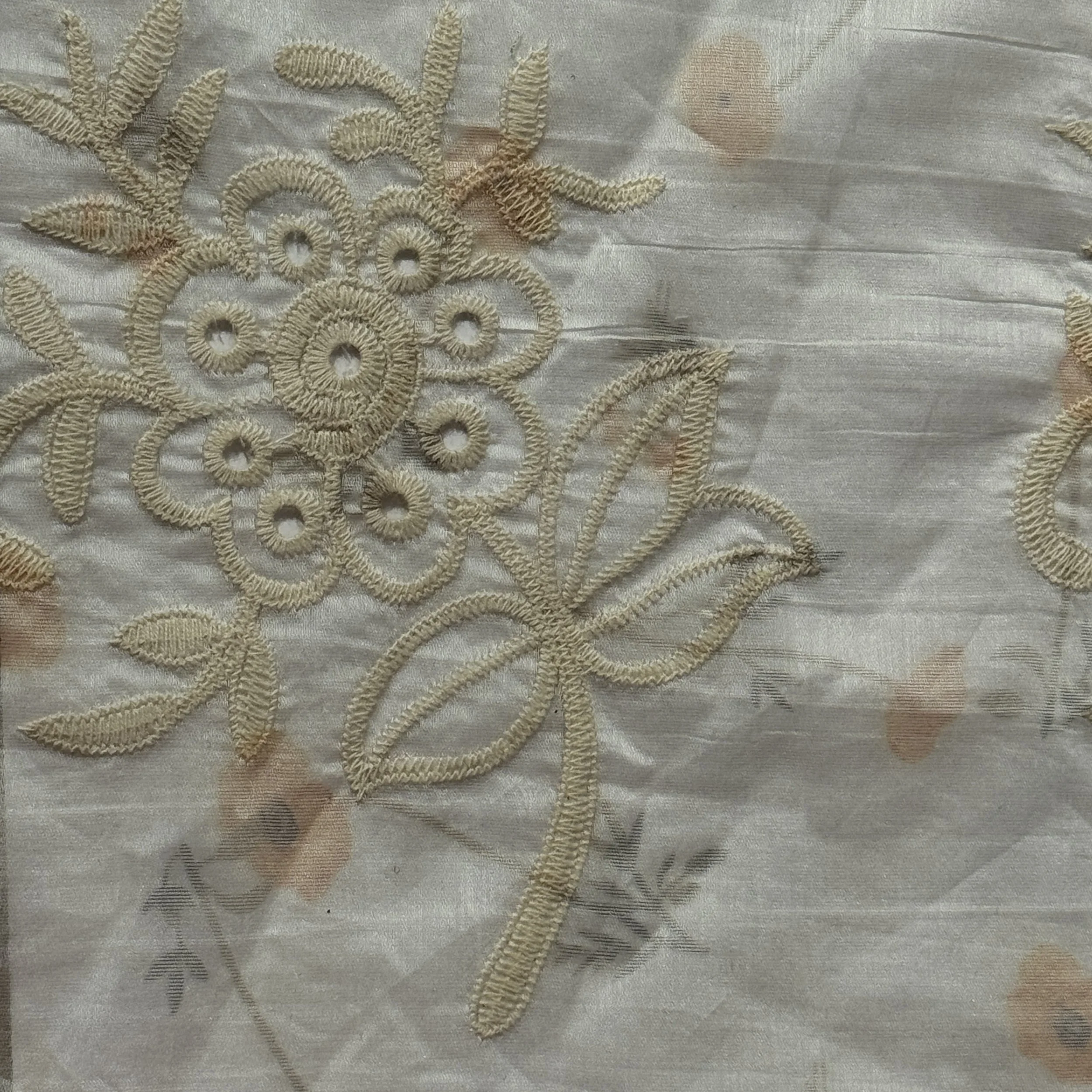 Bamboo Nylon Embroidery with Digital Print - Design Code : 1