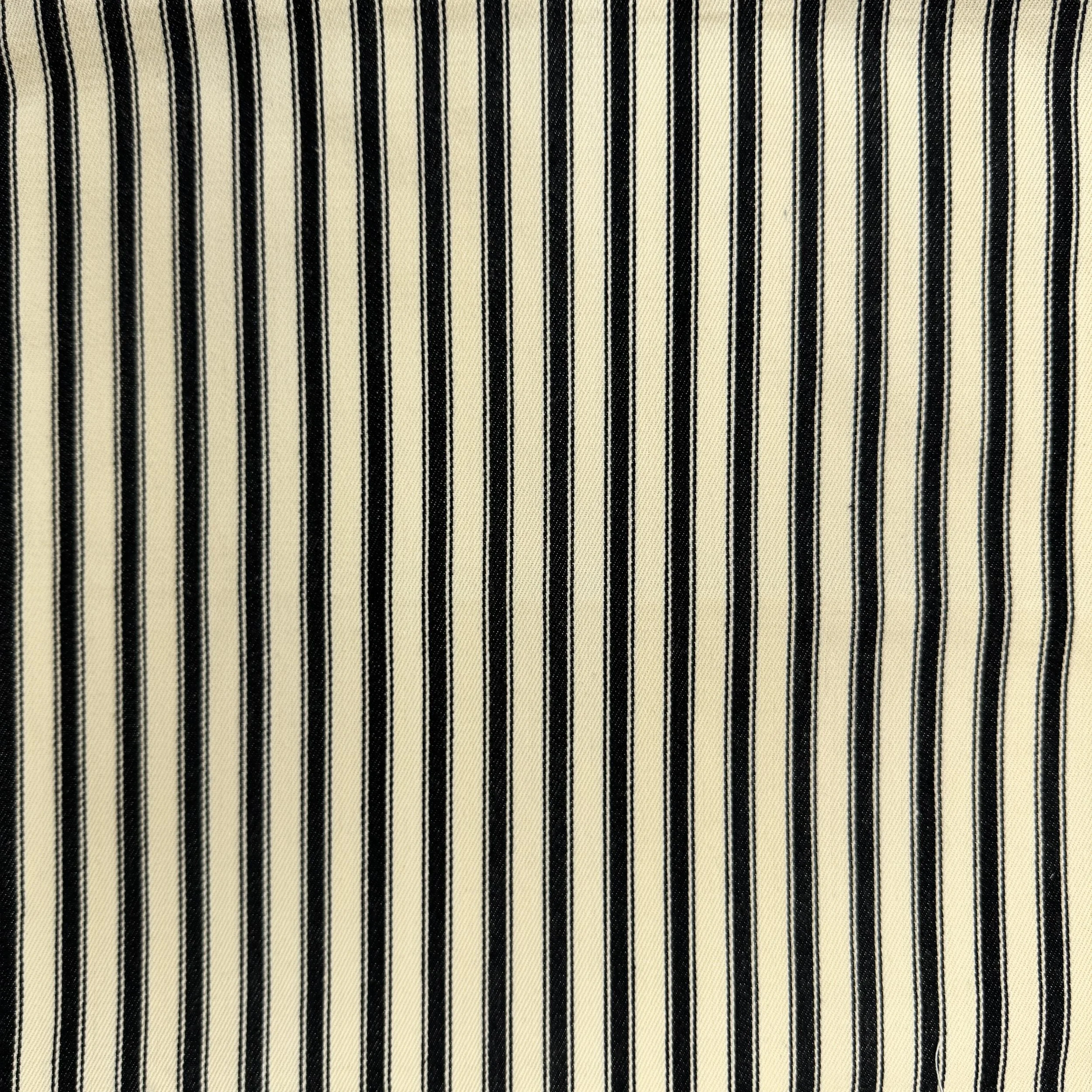Canvas Ticking Stripes - Black