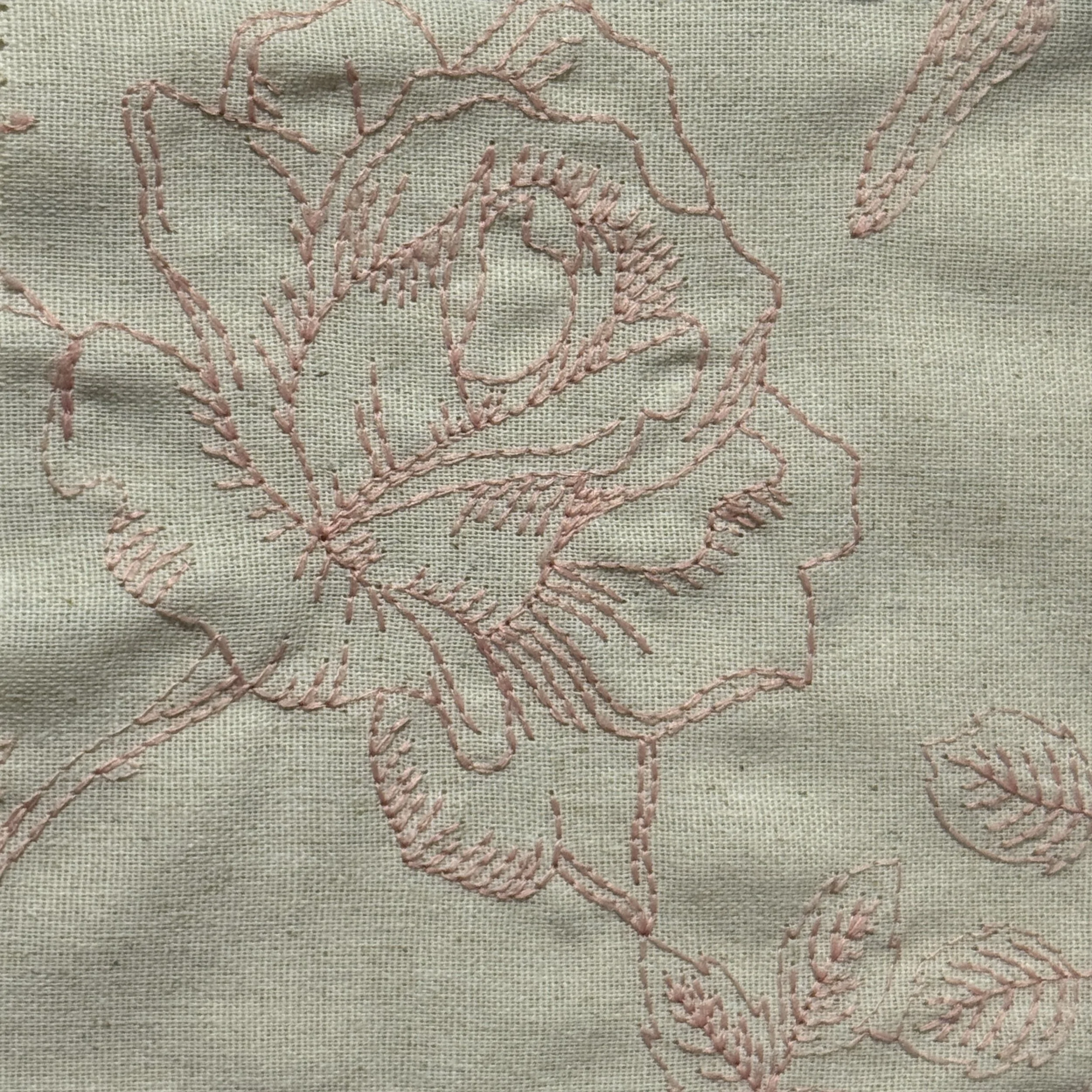 Two Tone Linen Embroidery - Design 1 - Colour 4