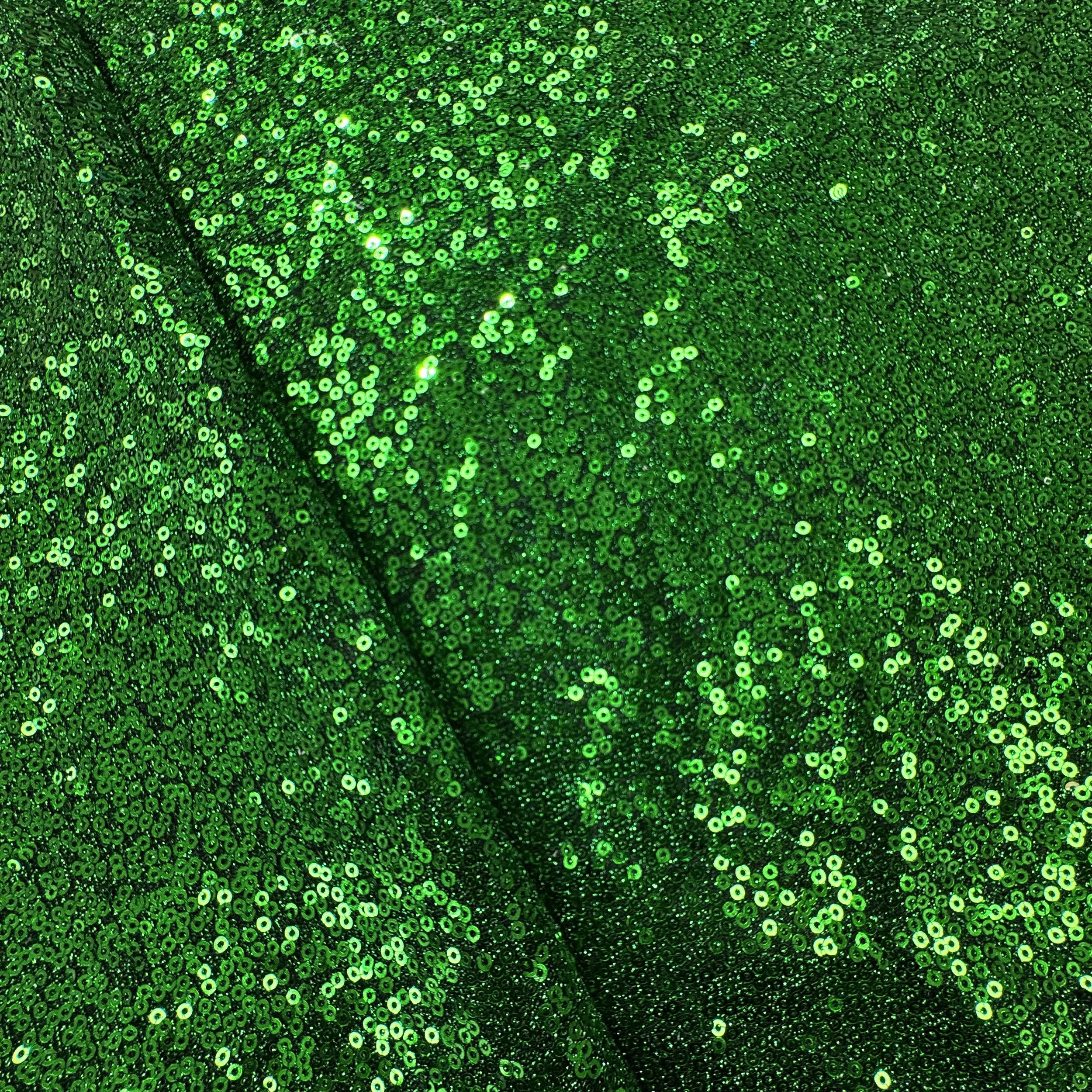 Nylon Spandex Spangle - Christmas Green/Black