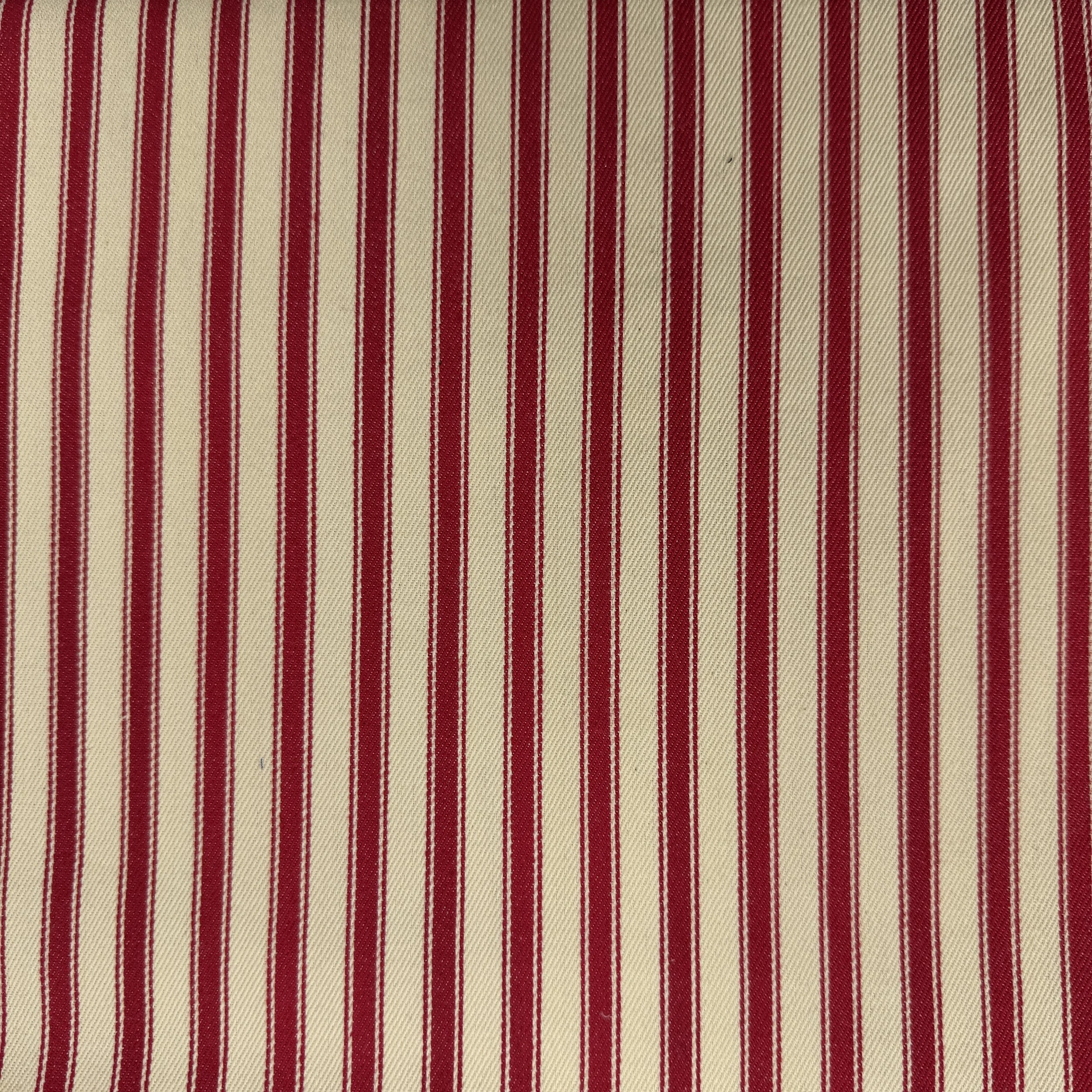 Canvas Ticking Stripes - Urban Red