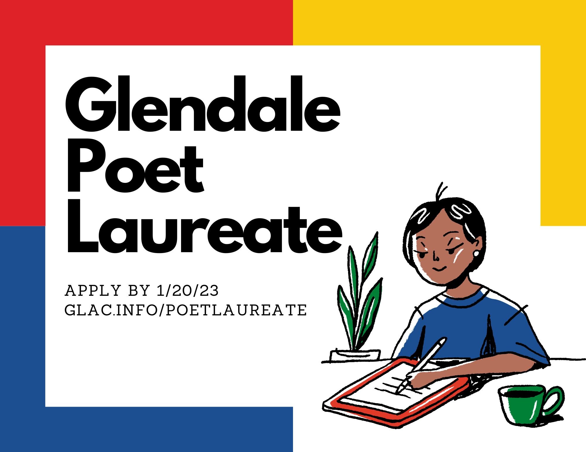 Calling all poets! Want to be Glendale&rsquo;s FIRST Poet Laureate? Apply today at https://glac.info/PoetLaureate!  #poets #poetry