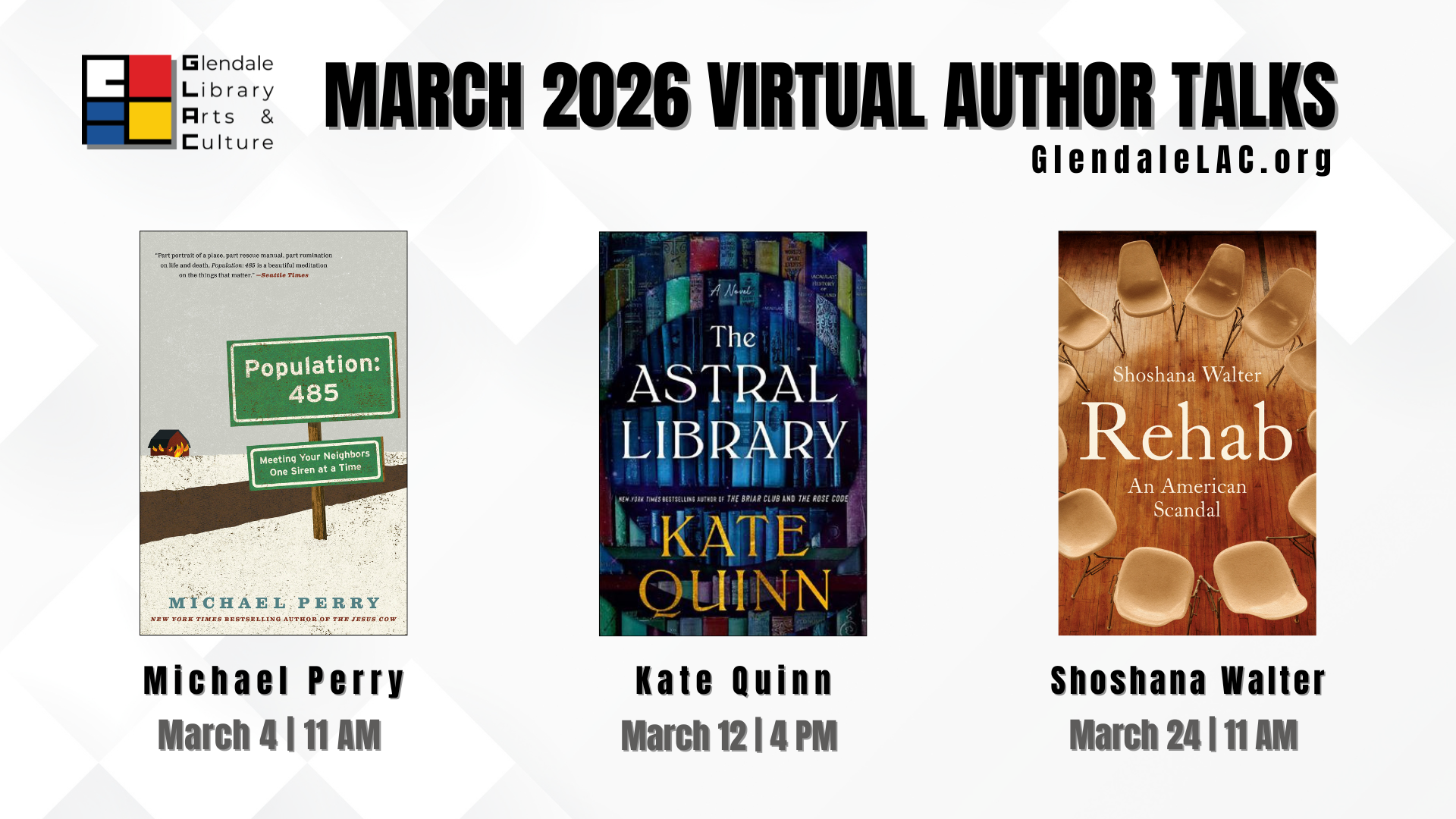 March Virtual Author Talks