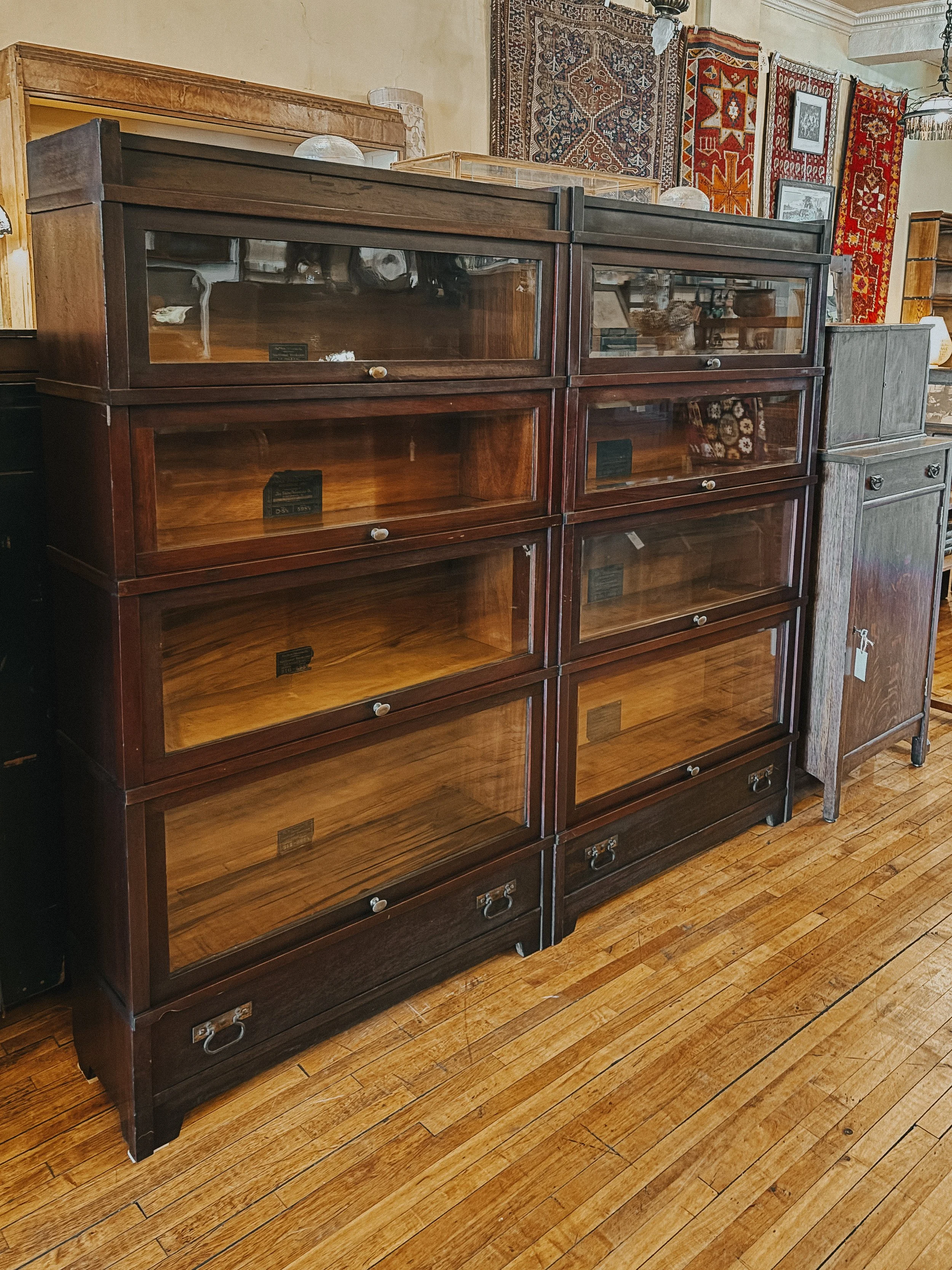 Pair of Macey Mission Barrister Bookcases