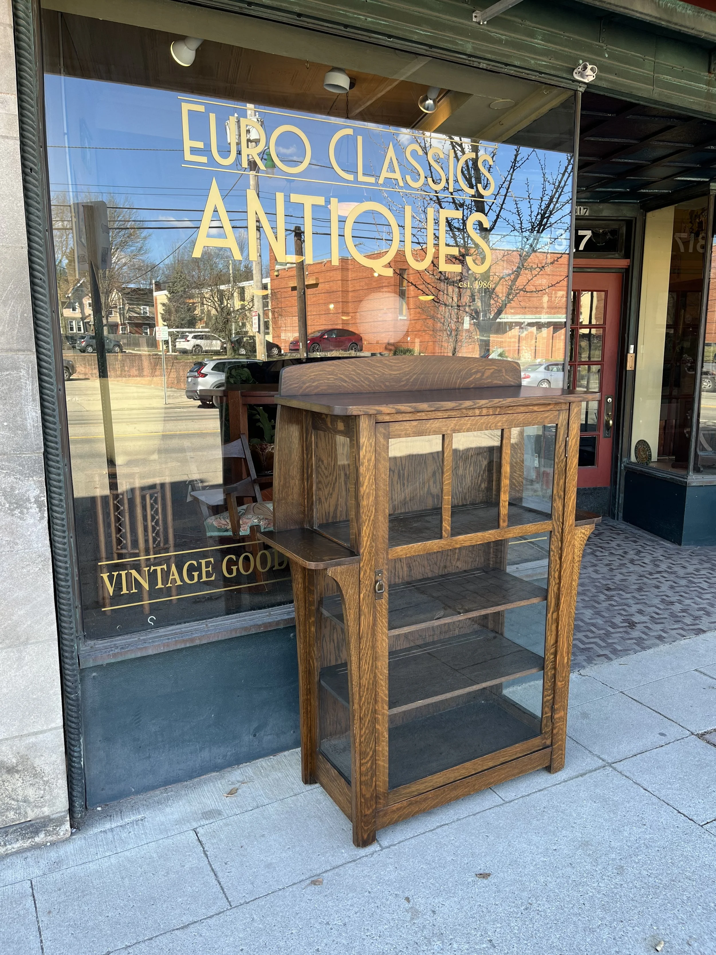 side view of limbert china cabinet