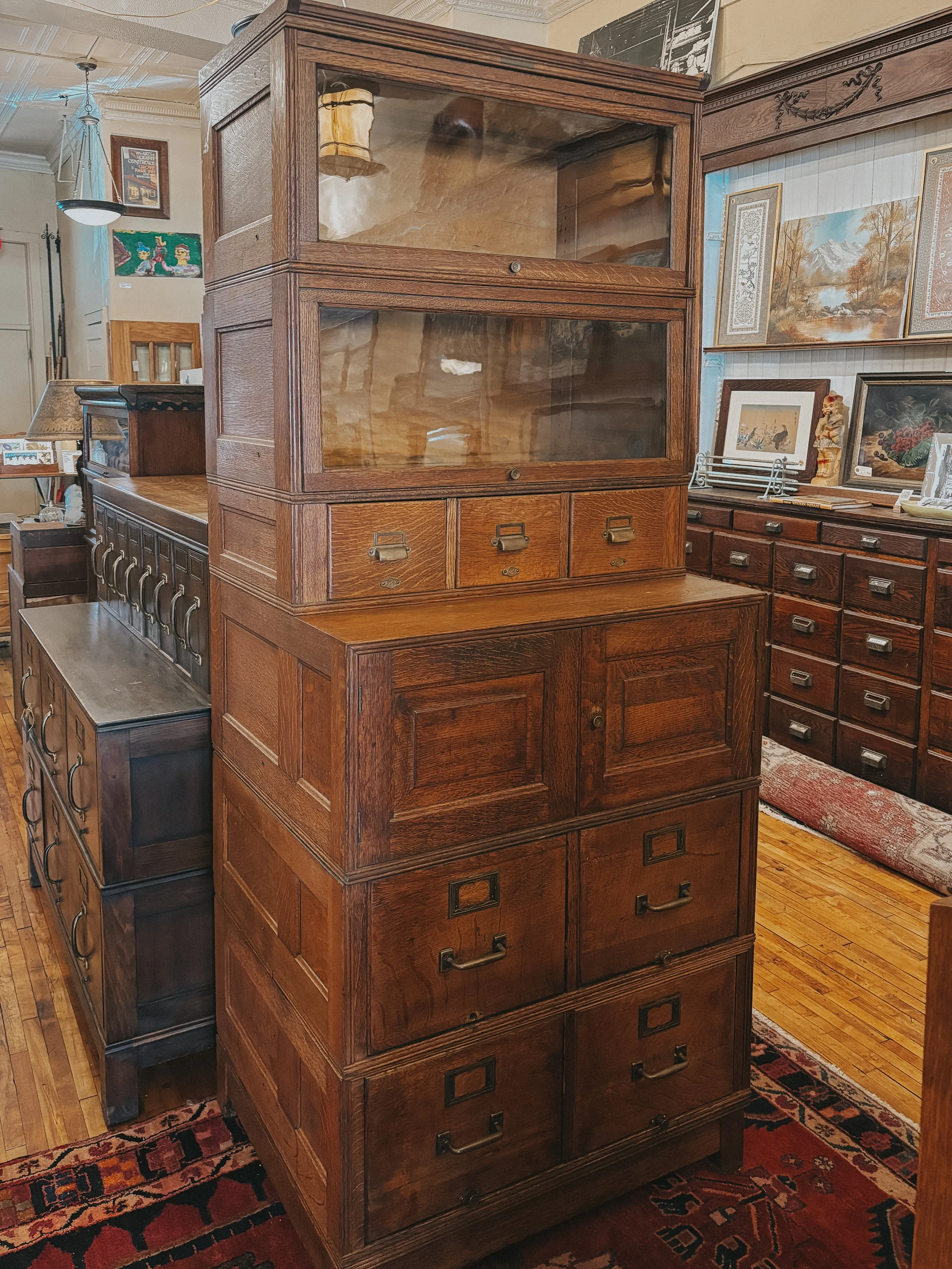 Yawman & Erbe Stacking File Cabinet w/ Barrister Top