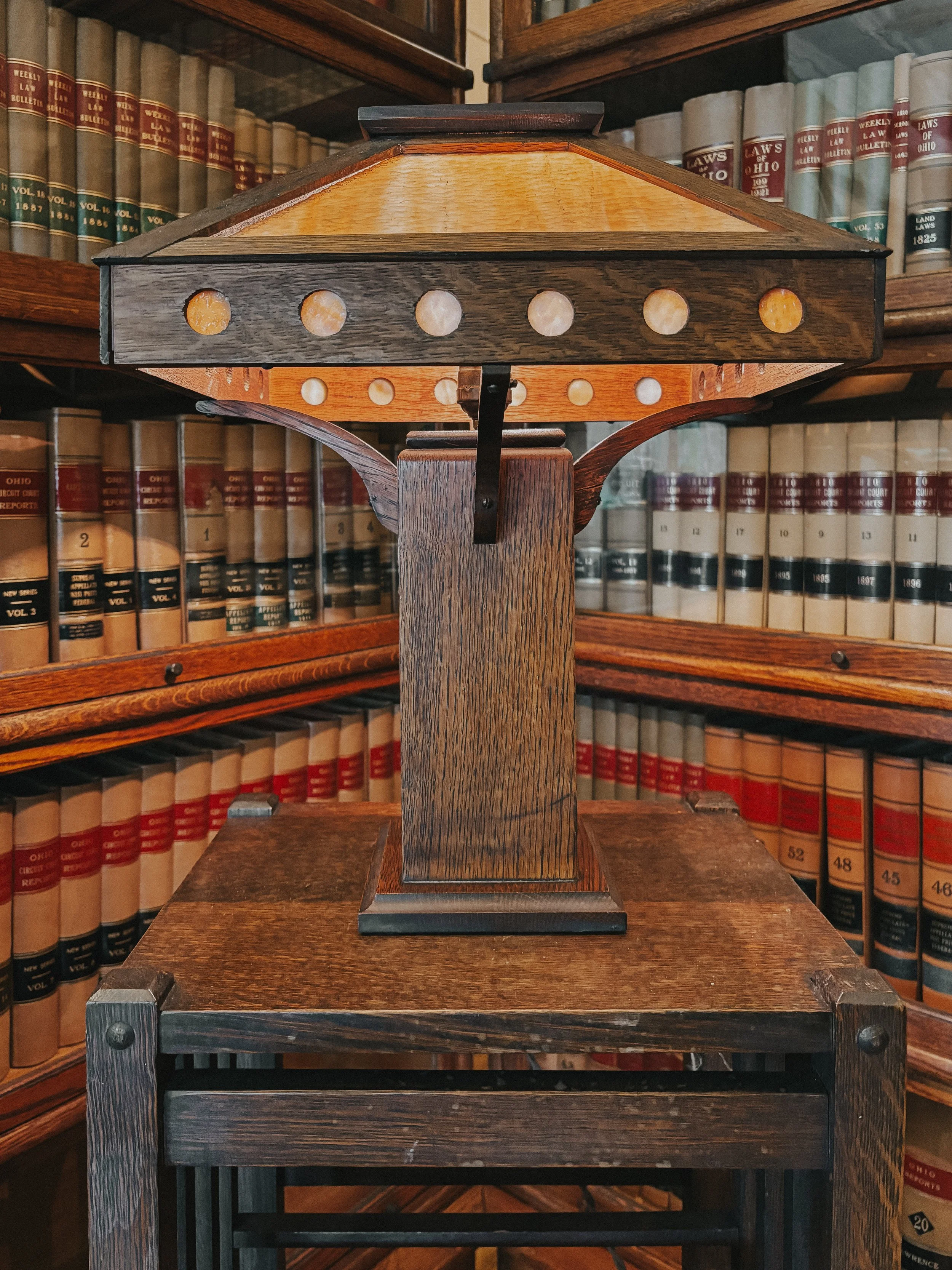 Antique Arts and Crafts style table lamp