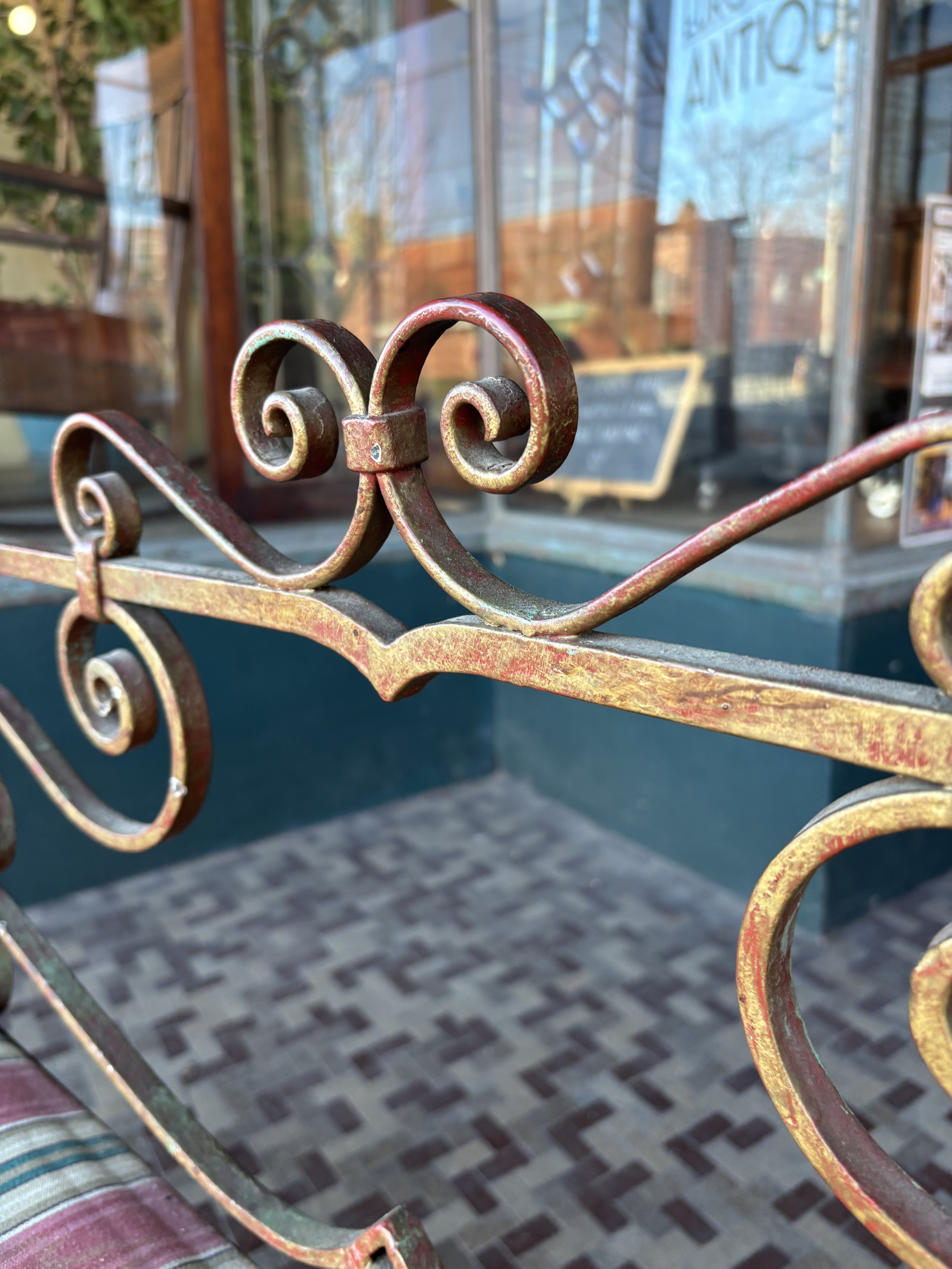 Wrought iron scroll work