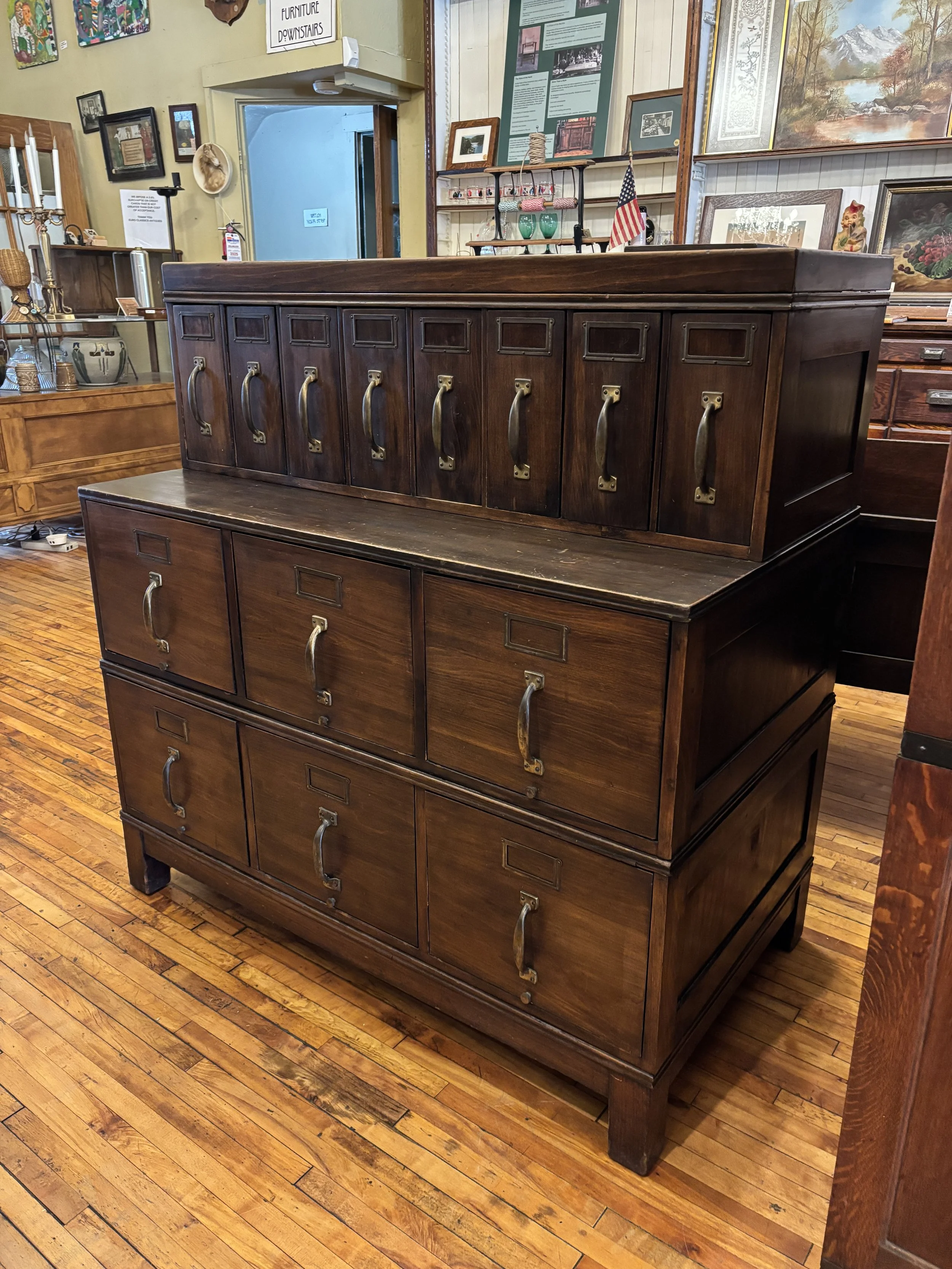 Antique Multi Drawer Stacking File