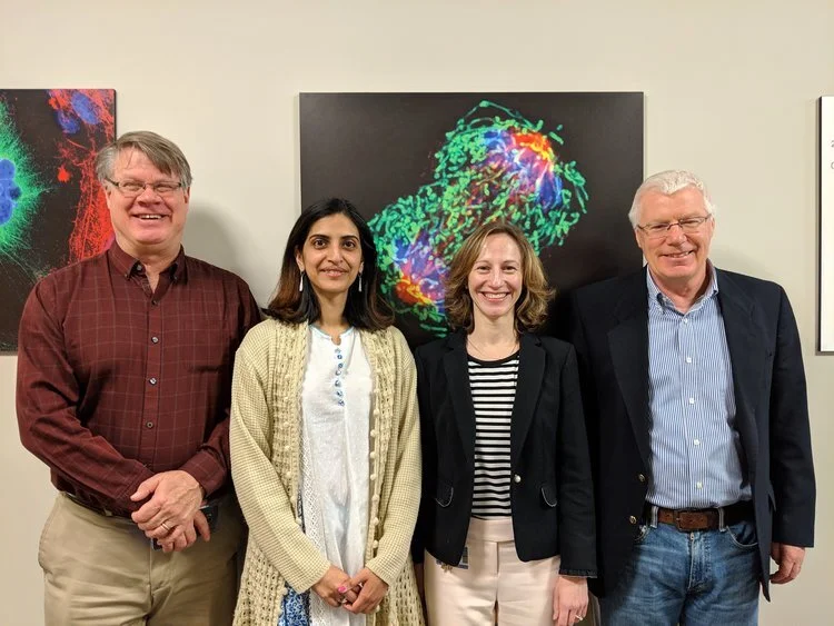Drs. Ben Van Houten, Aditi Gurkar, and Patty Opresko with Dr. Alan Tomkinson