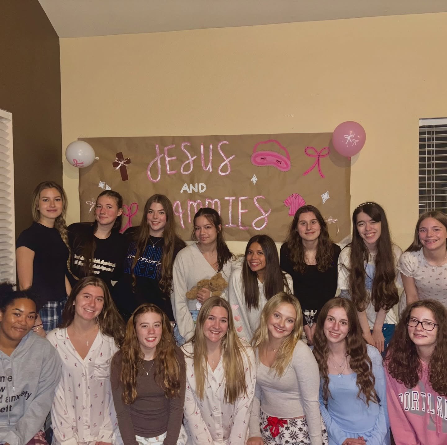 Jesus &amp; Jammies with our high school girls💕💕