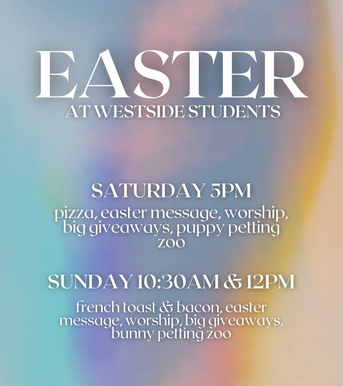 We are SO excited to celebrate Easter with you &amp; your friends‼️ 3 services for you to choose from for this incredible weekend!!