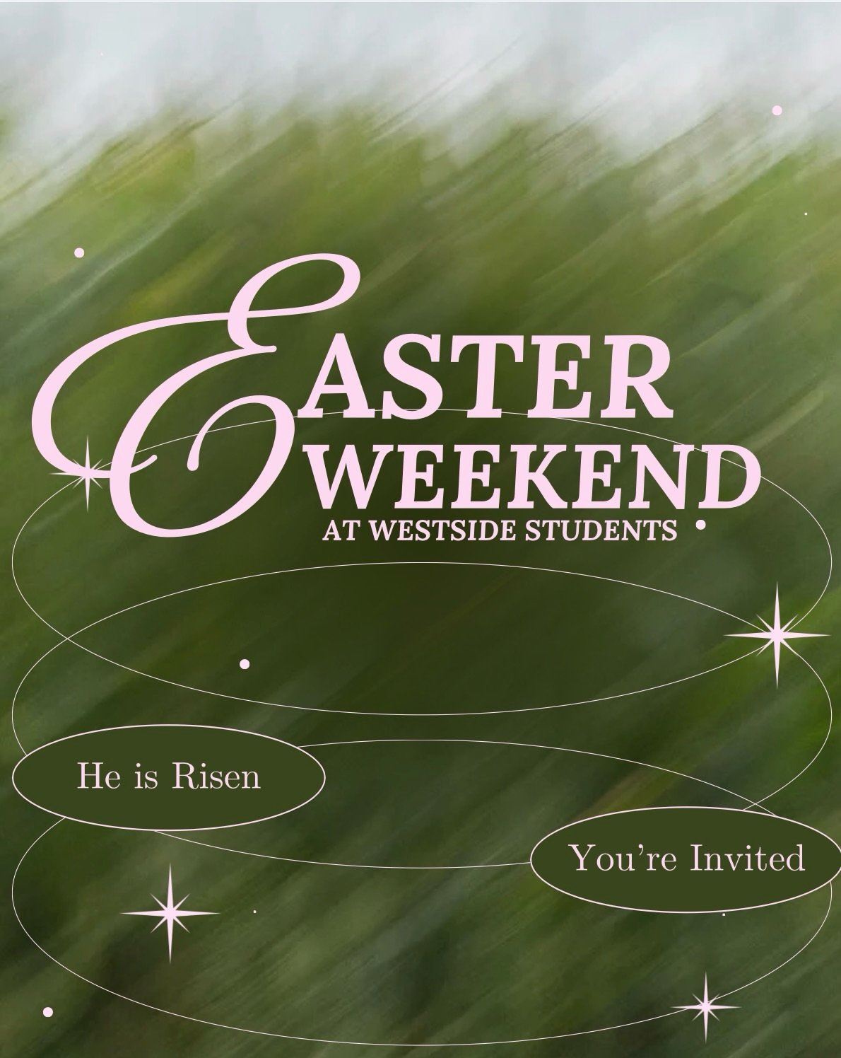 We are so so excited for THIS weekend celebrating the death &amp; resurrection of Jesus!! Invite your friends and we&rsquo;ll see you all at church!