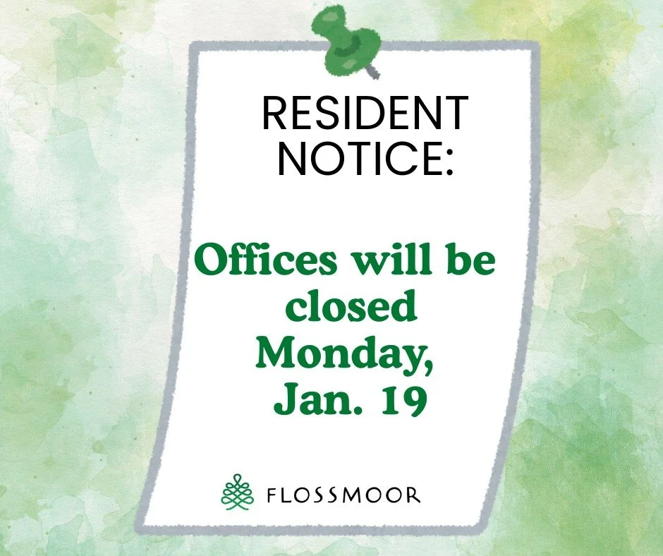 Resident Reminder: Offices at Village Hall and the Public Works Building will be closed Monday in observance of Dr. Martin Luther King, Jr.'s birthday. The east entrance at Village Hall will be open, however, for donation drop off and service opportu