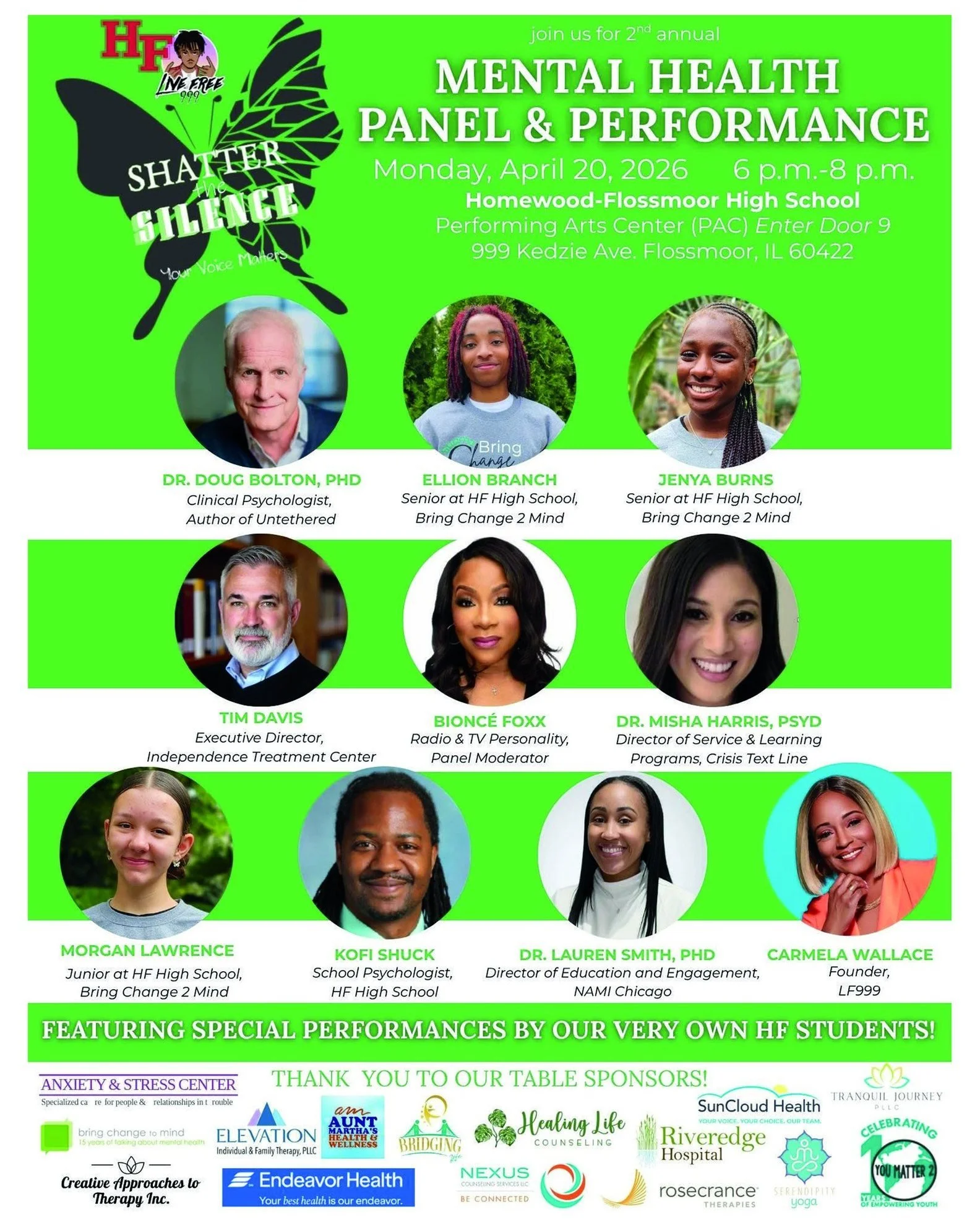 #WellnessWednesday 

Our intergovernmental partner, H-F High School, invites you to a special Shatter the Silence panel about mental health this Monday, April 20. This community program will run from 6-8 p.m. in the school's Performing Arts Center. F