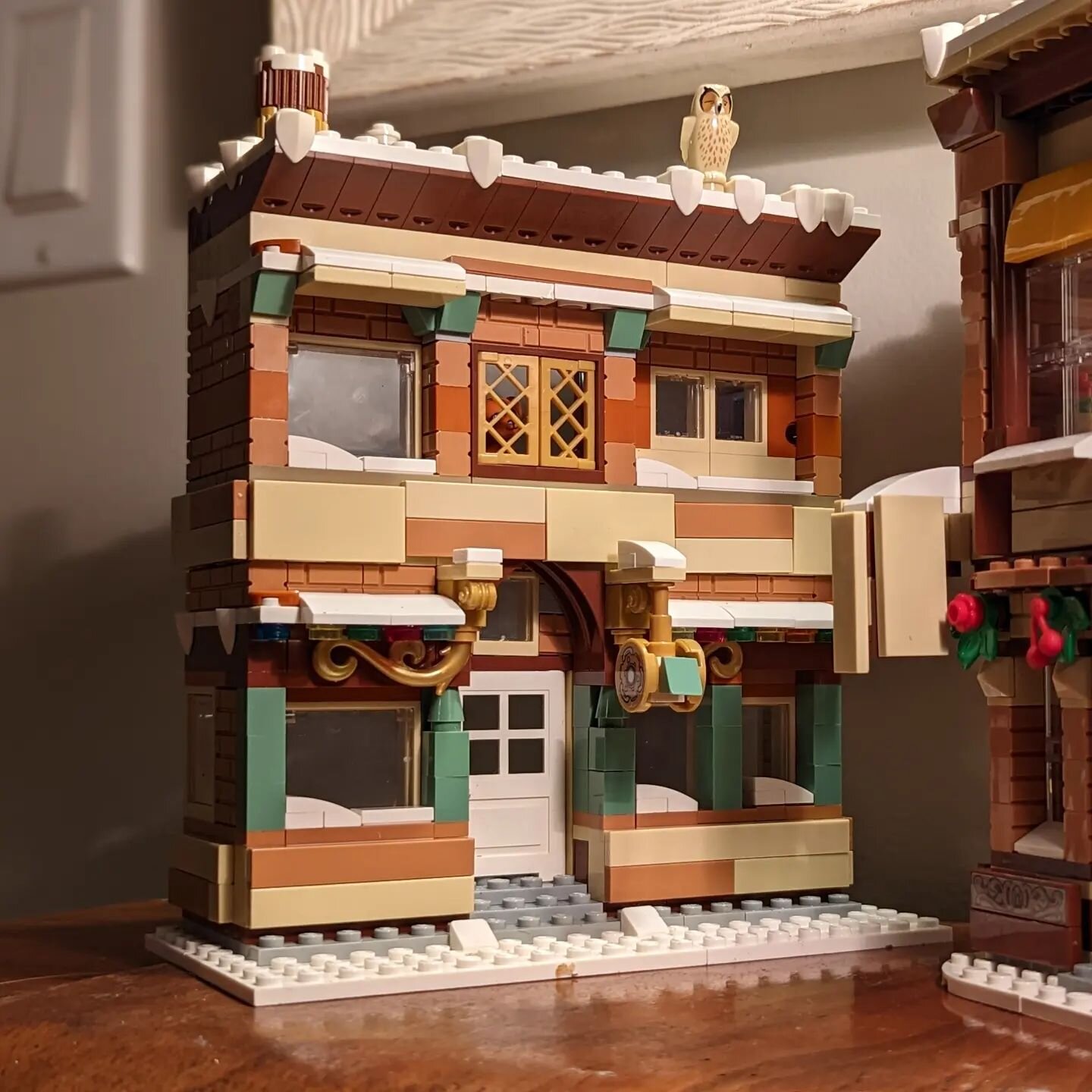 Second custom Christmas Town building done. I think this is a village now? And I can stop? #lego #legomoc