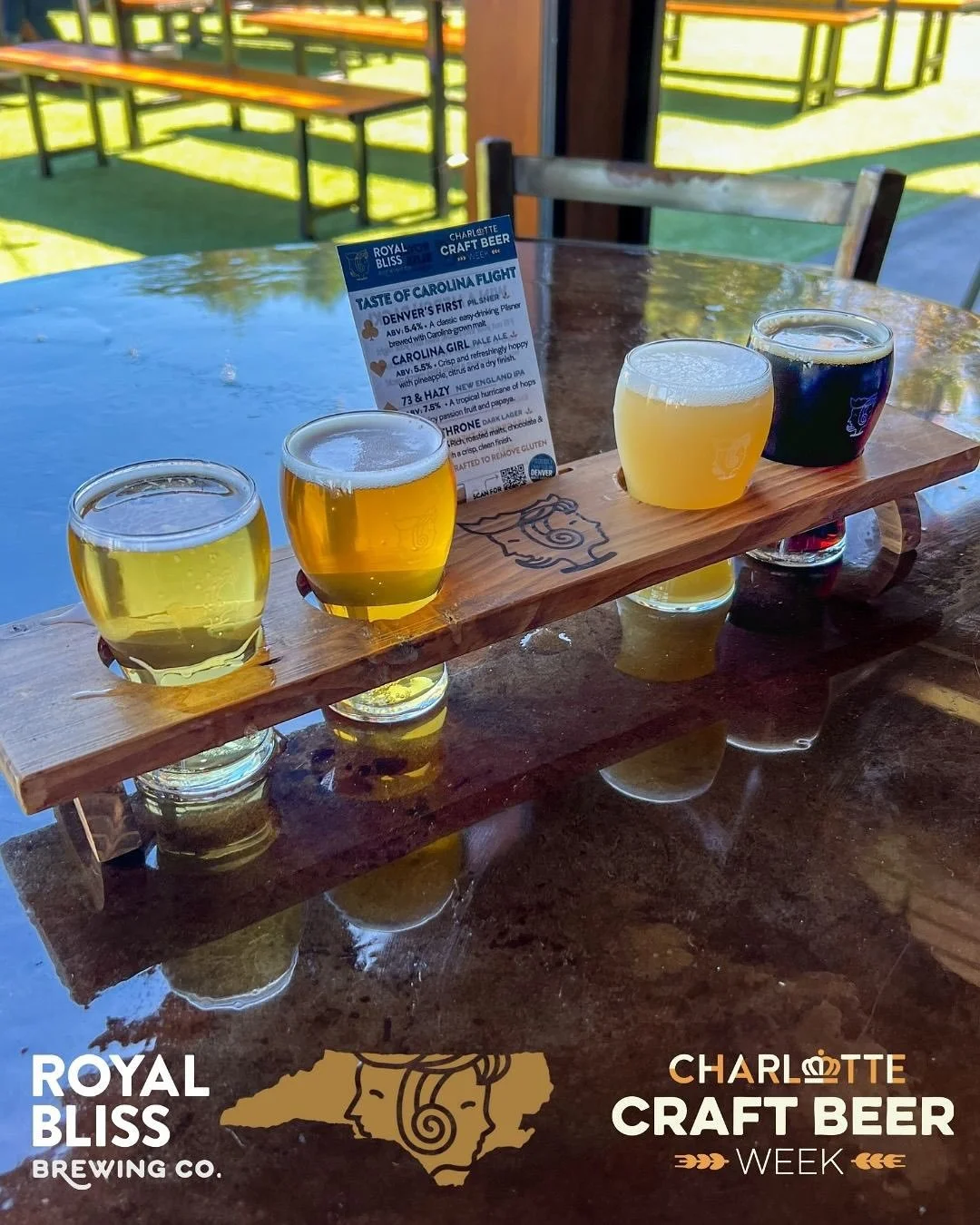 Charlotte Craft Beer Week is officially pouring! 🙌

Show your @cltcraftbeerweek passport for $2 off flights and try our Taste of Carolina Flight, a special lineup made for this week of local love.

With so many events happening across the Queen City