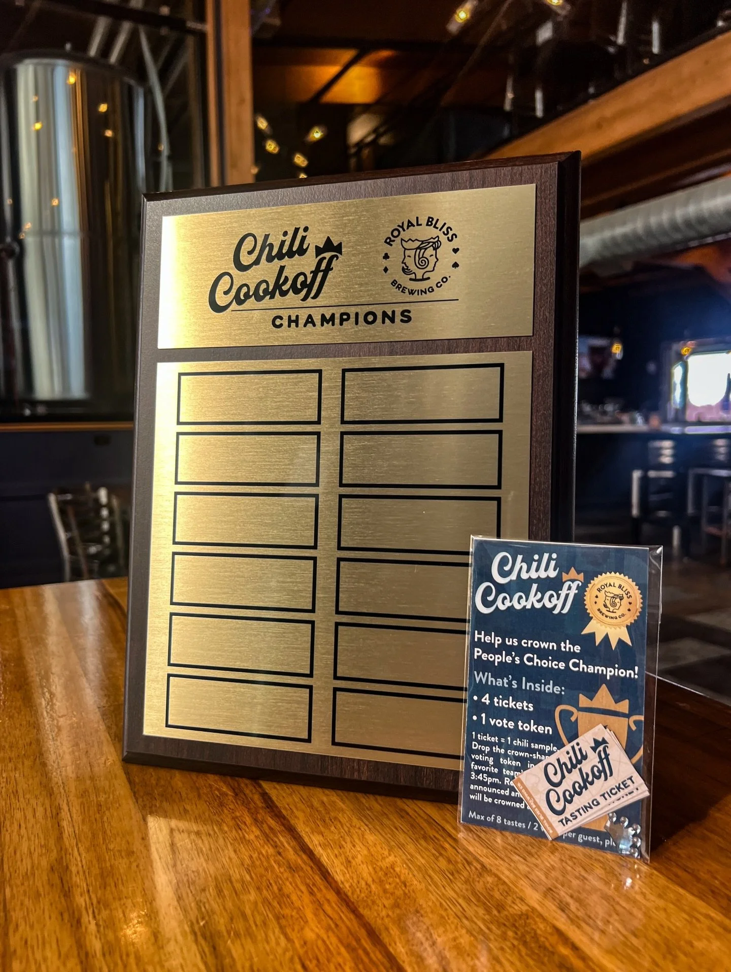 Who will win eternal taproom glory?! Help us crown the People&rsquo;s Choice champion this weekend at our inaugural Chili  Cookoff!! 

⏰ Saturday 2/21, 1-4pm
📍 Royal Bliss Brewing, Denver NC

💛 All proceeds from entry fees and tasting tickets benef