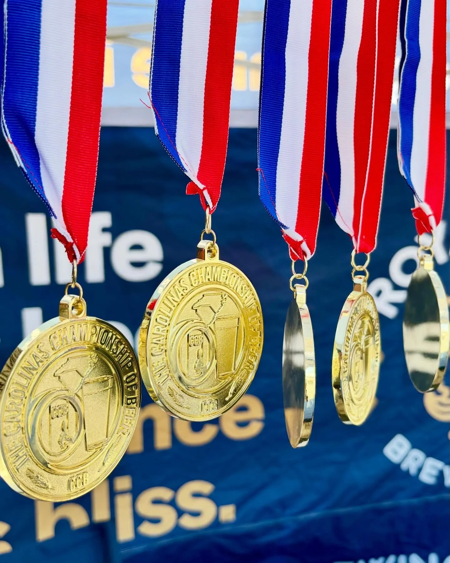 Royal Bliss brings back 7 medals from the Carolinas Championship of Beer! 🍻👑 Cheers to our brew crew, Chris and Andy, for putting in the work behind the tanks 💪