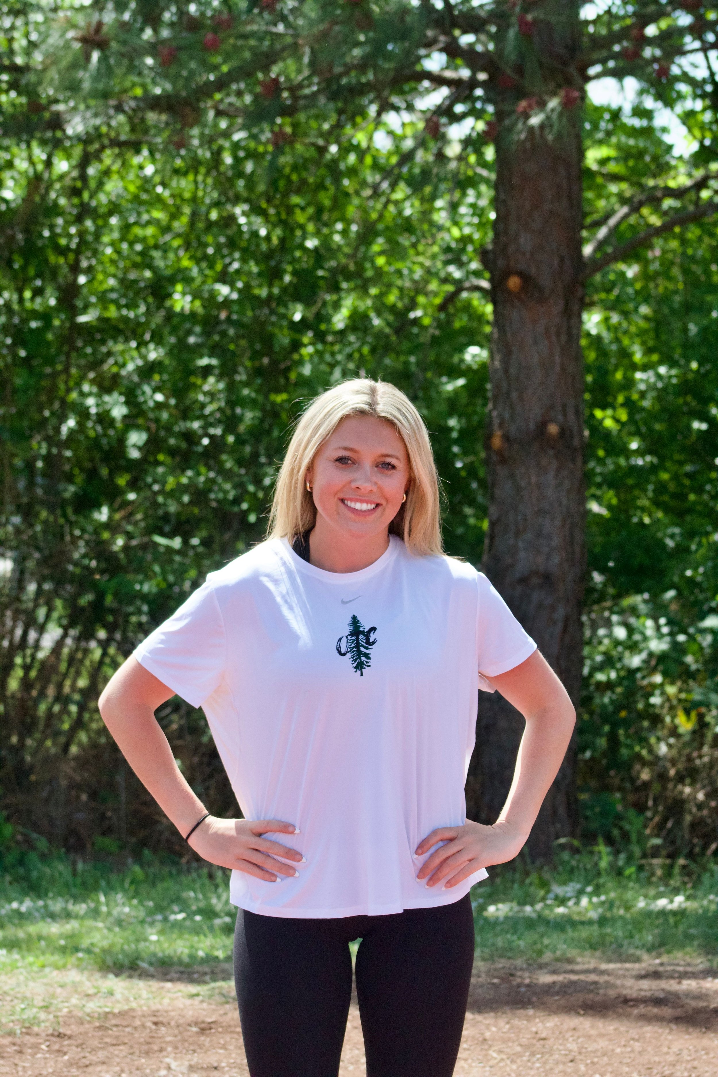 Women White Nike Dri-Fit Tee