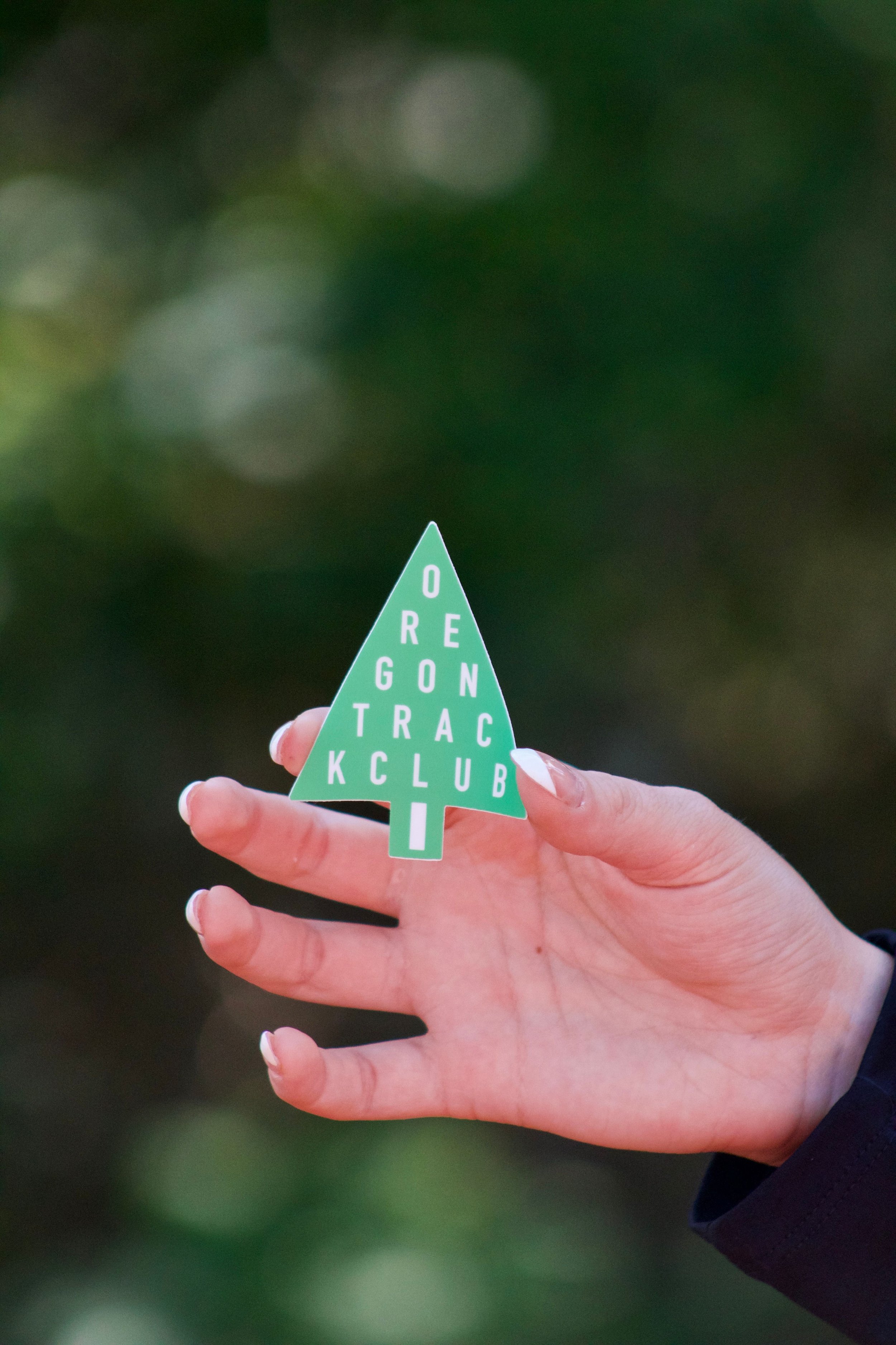 Green Oregon Track Club Tree Sticker