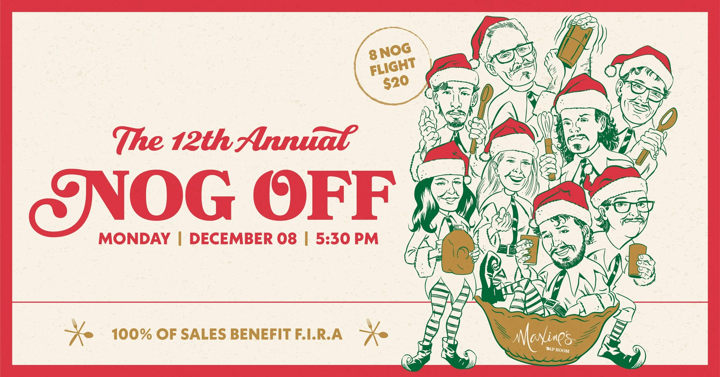 12th Annual Nog Off at Maxine's Taproom [benefits the H.E.R.O. Fund]