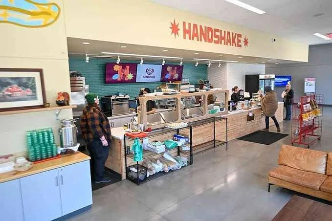 Industry Beer Group with Handshake