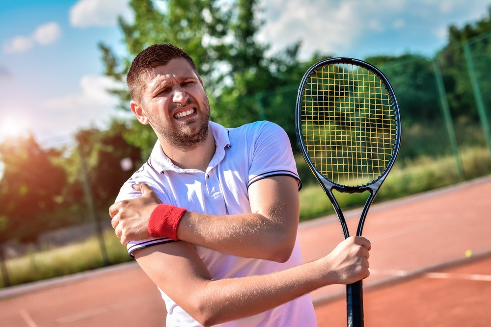 Tennis player with shoulder pain and weakness