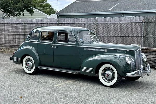 Green 1940s four-door sedan