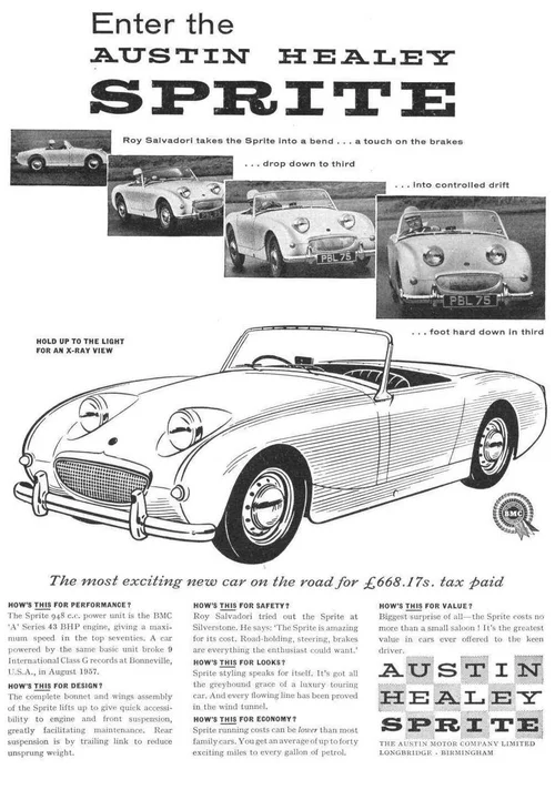 1/43 Austin Healey Sprite Sebring No.42 Le Mans 1961 J. K. Colgate Jr. - P. Hawkins model car by